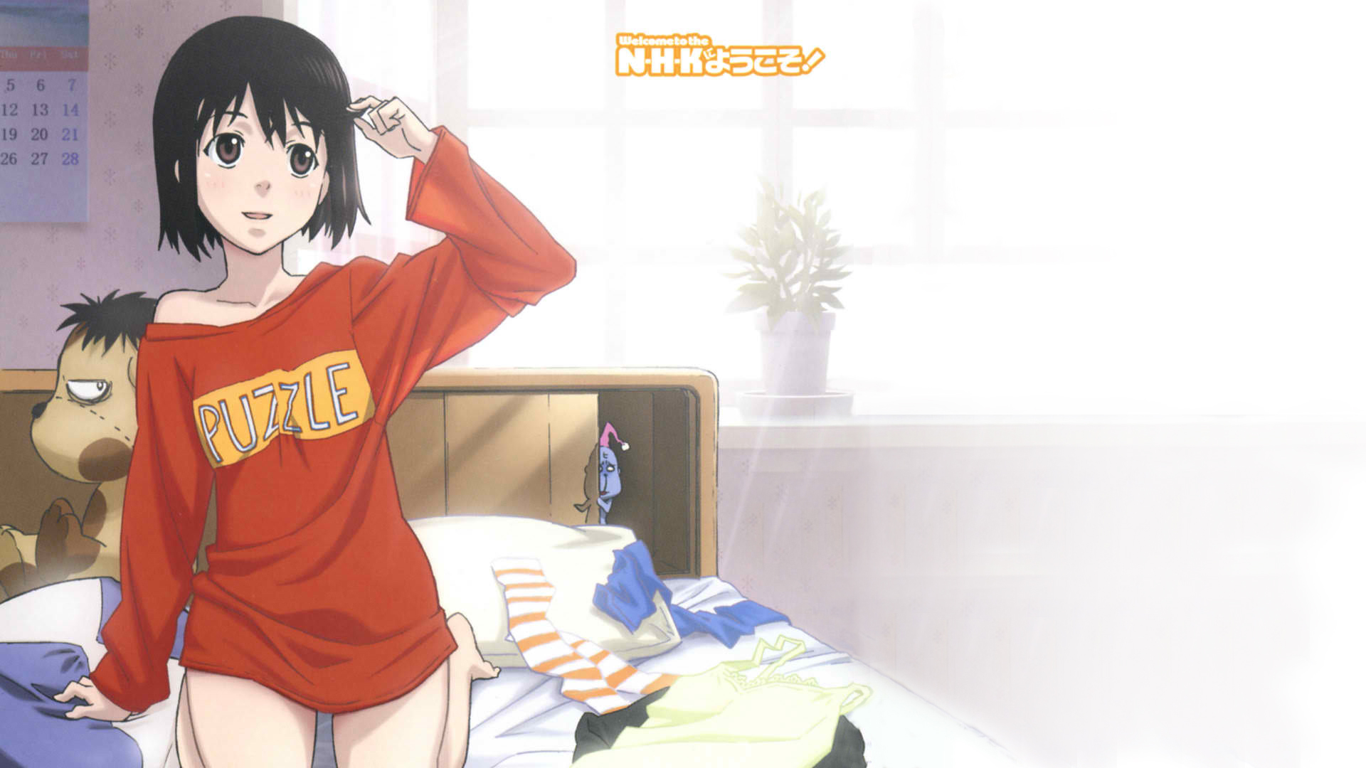 Misaki Nakahara from Welcome to the N.H.K. HD Wallpaper