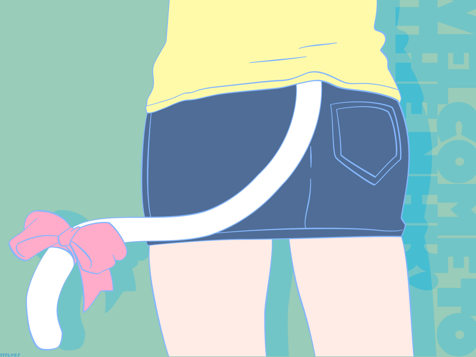 Misaki Nakahara with a tail accessory HD Wallpaper