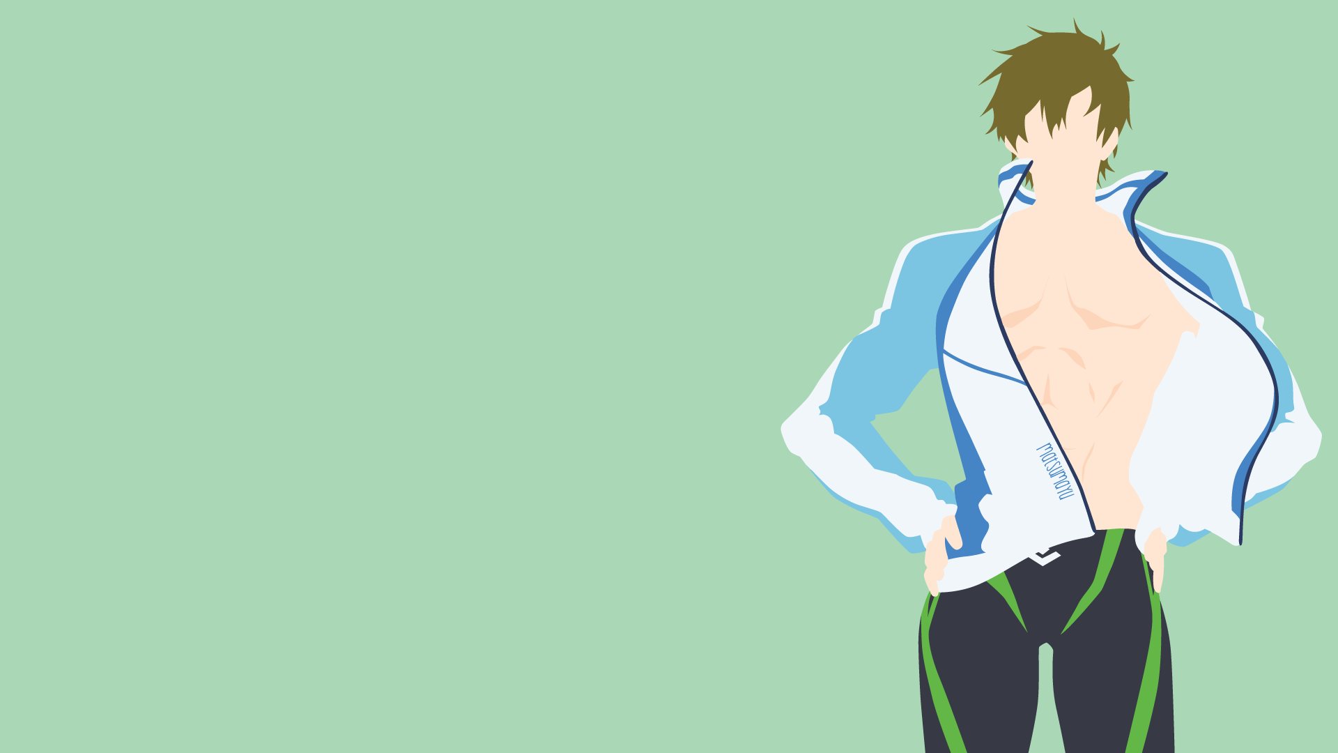 Makoto Tachibana from Free! Minimalist HD Wallpaper