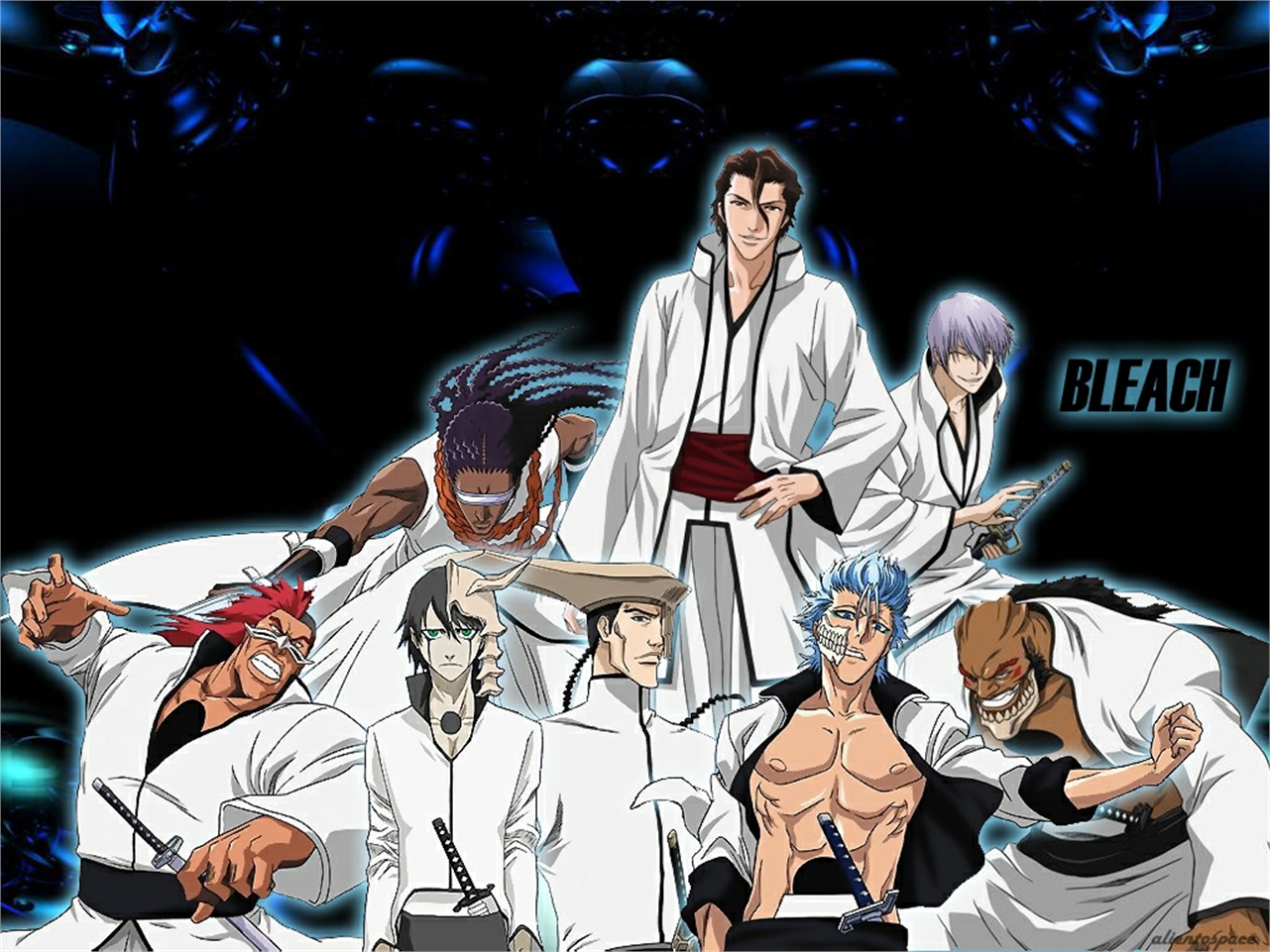 Bleach characters including Yammy Llargo HD Wallpaper