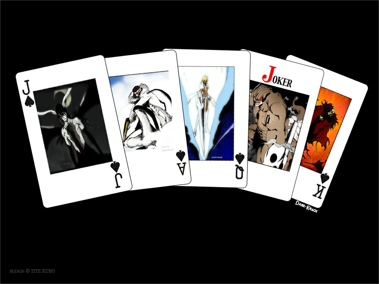 Bleach playing cards with characters HD Wallpaper