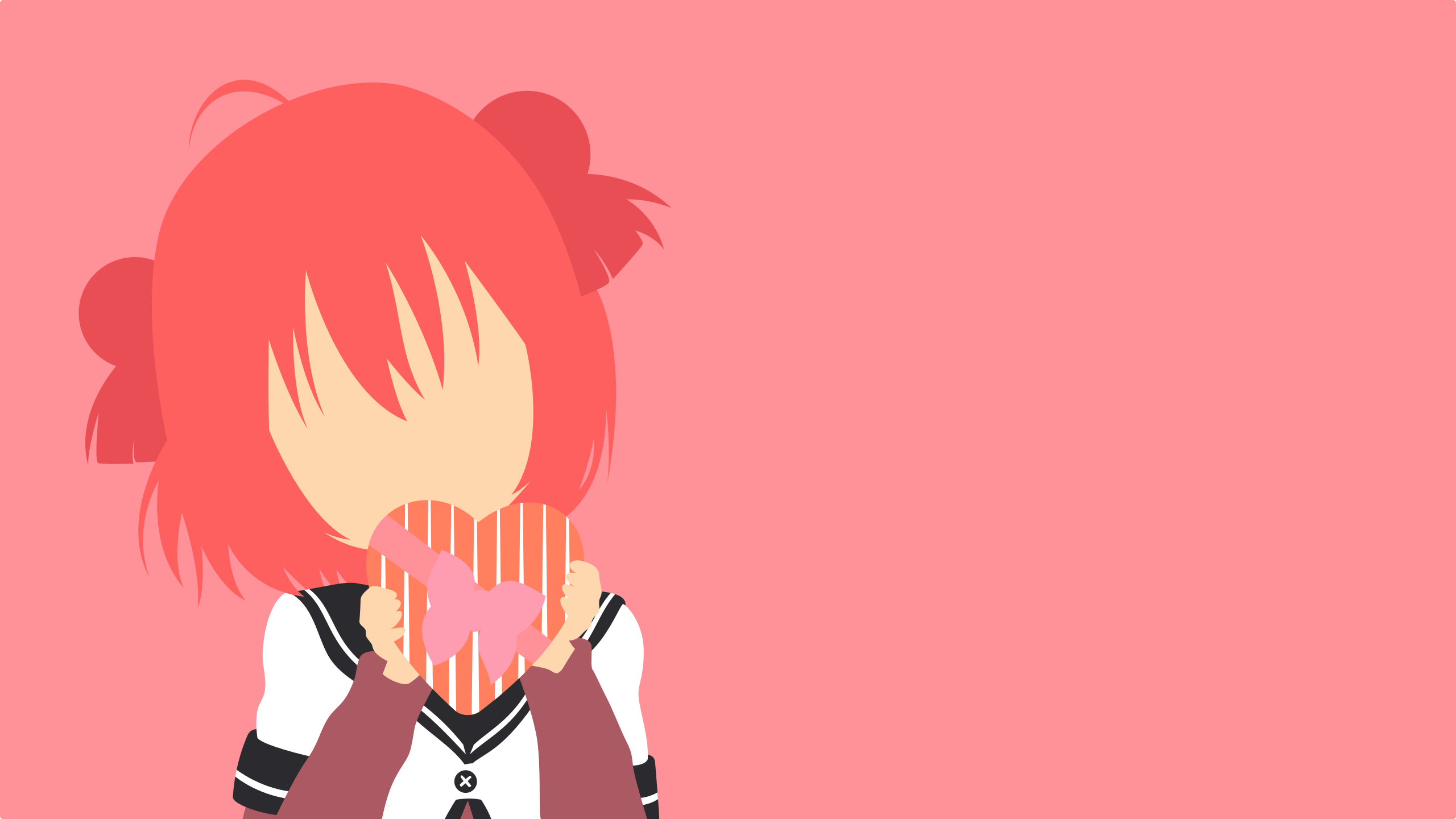 Akari Akaza holding a heart-shaped candy HD Wallpaper