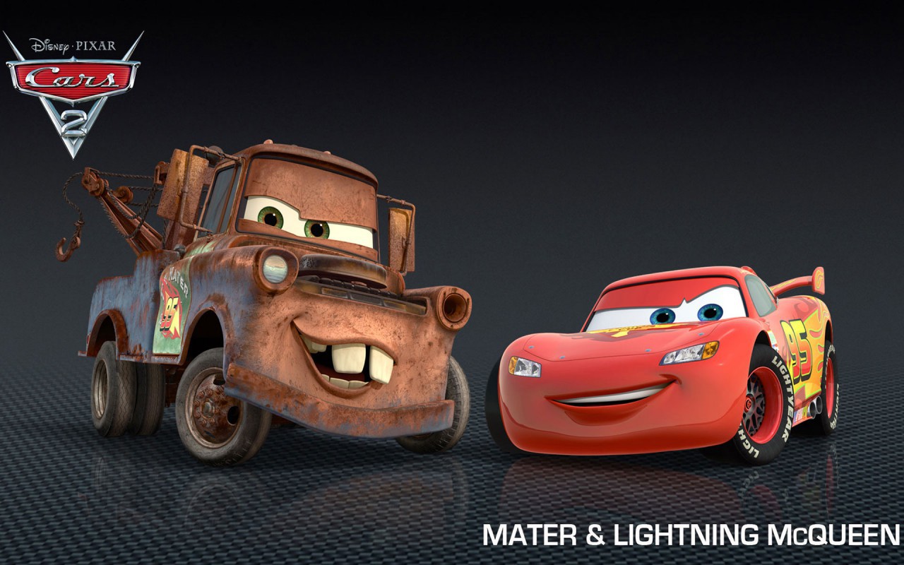 Mater and Lightning McQueen from Disney Pixar Cars 2 HD Wallpaper