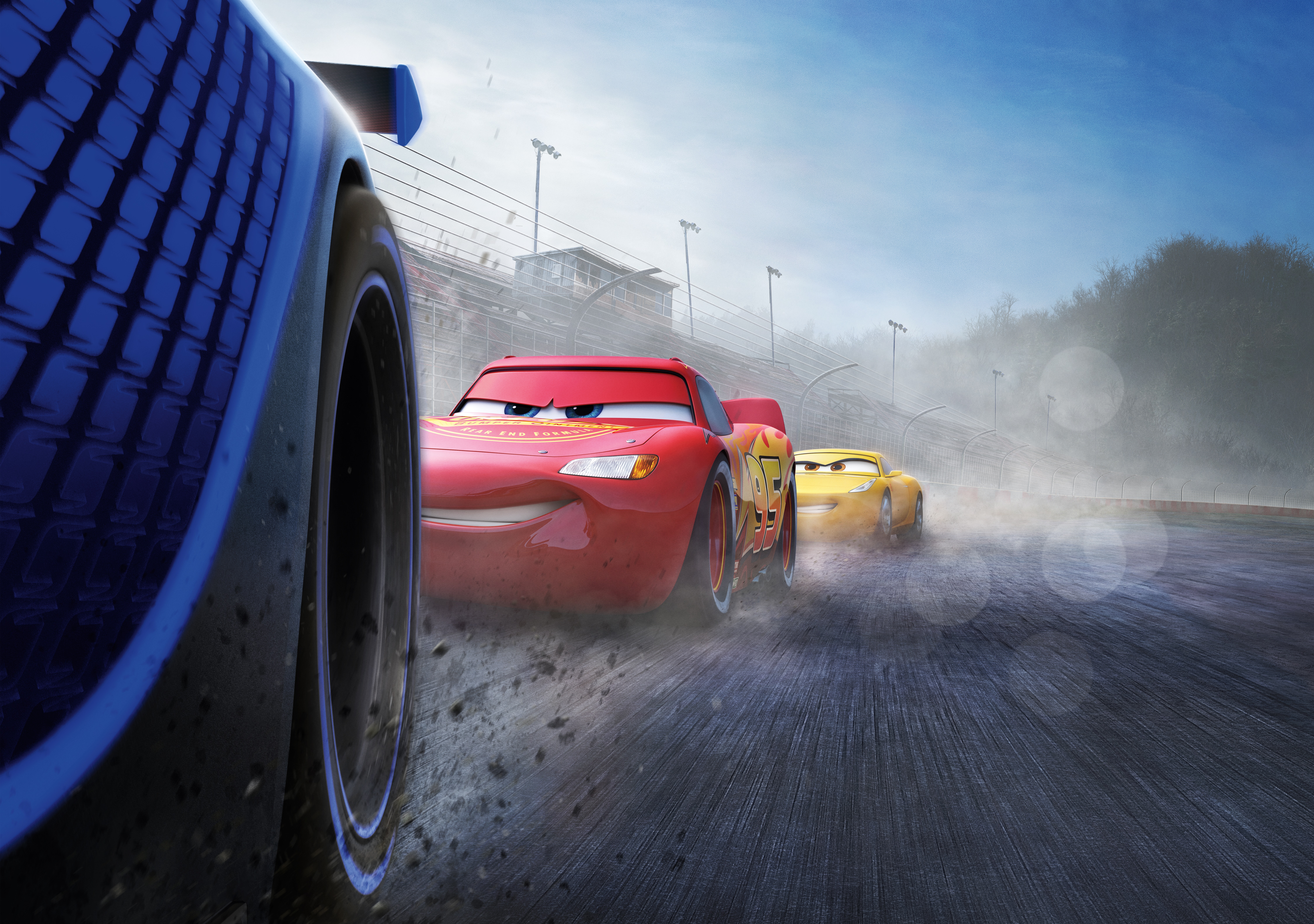 Lightning McQueen Racing at High Speed HD Wallpaper