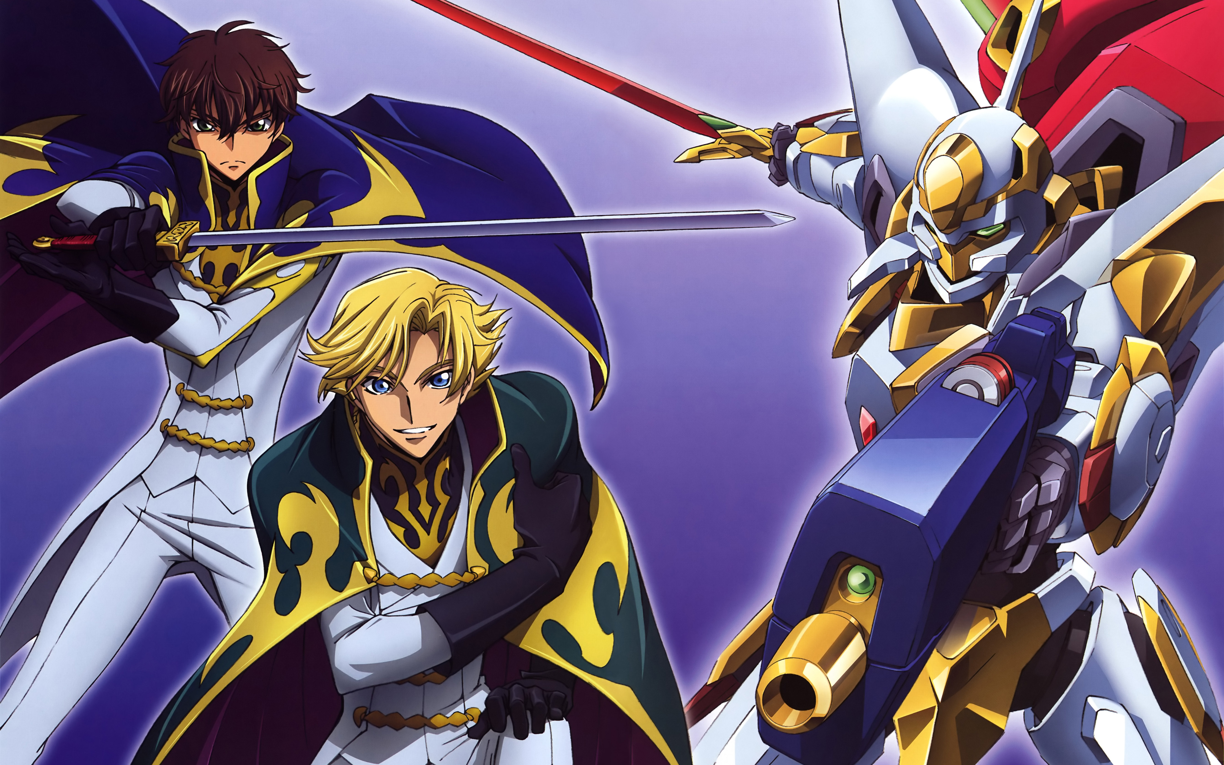 Lelouch, Suzaku, and Gino from Code Geass HD Wallpaper