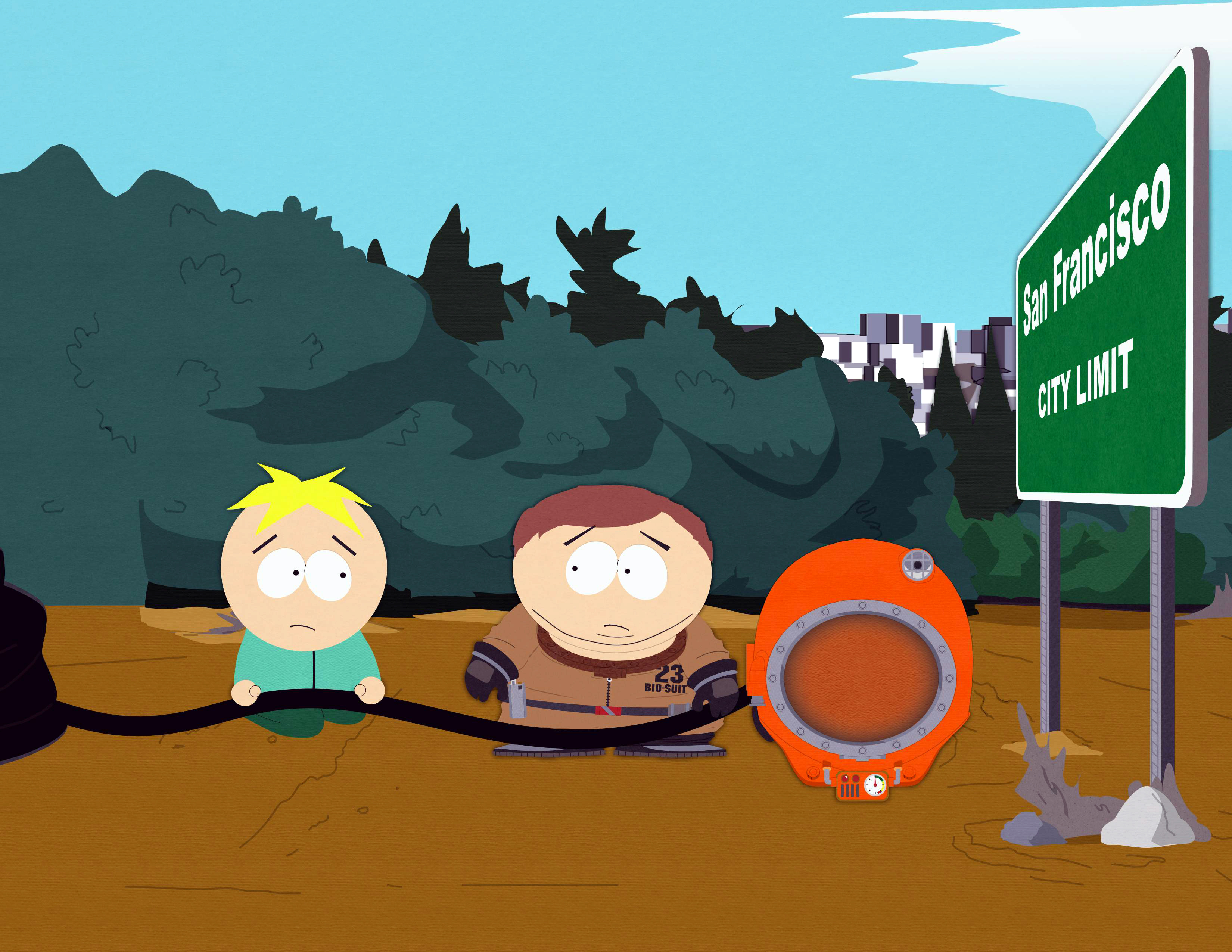 Butters Stotch and friends at San Francisco City Limit HD Wallpaper