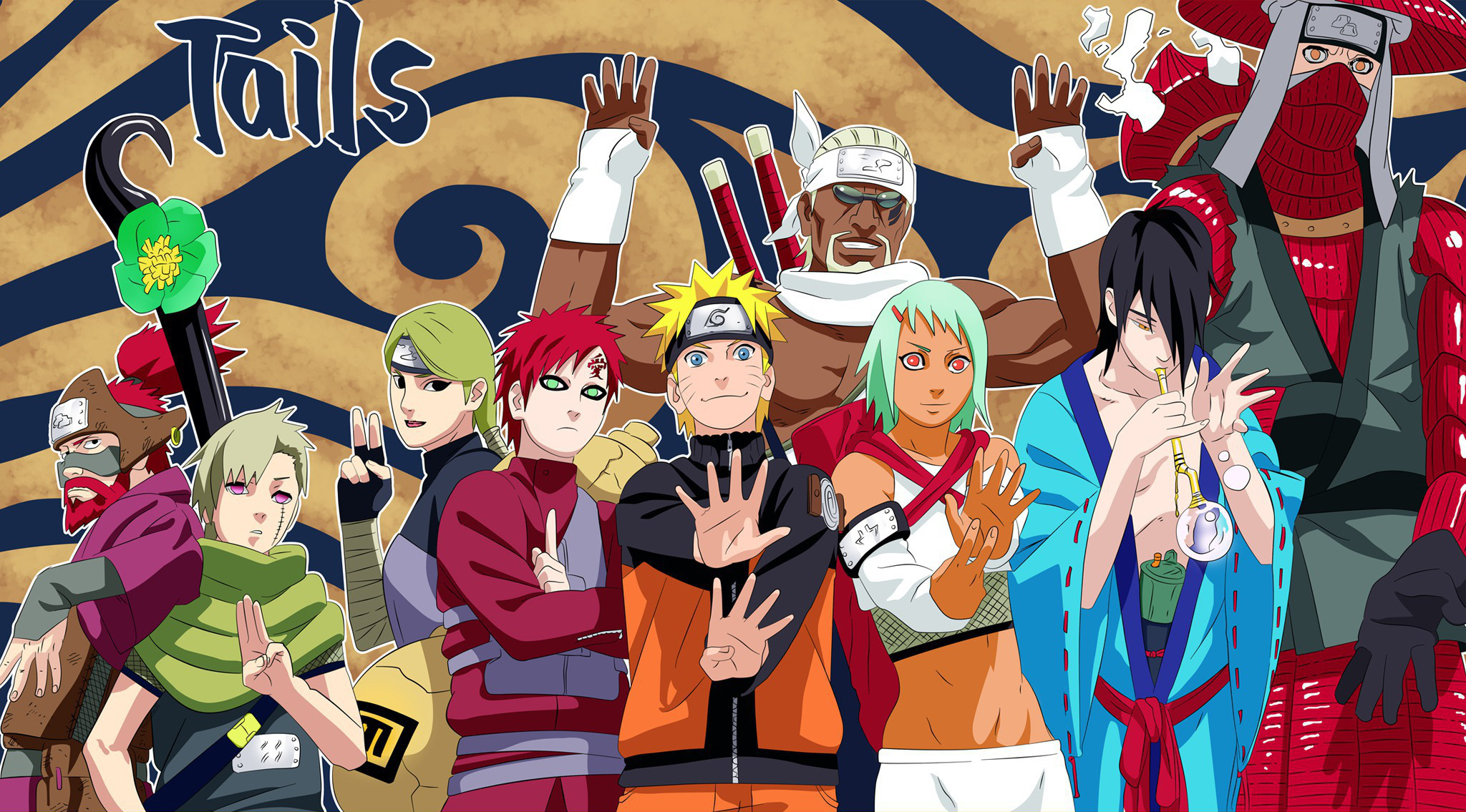 Naruto characters with Killer Bee HD Wallpaper