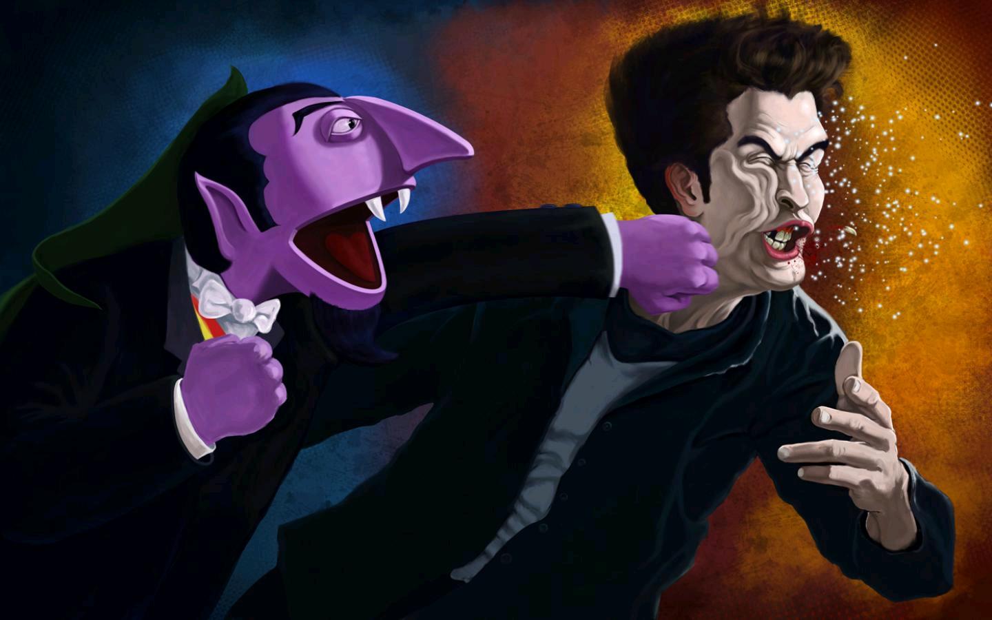 Count von Count punches Edward Cullen HD Wallpaper