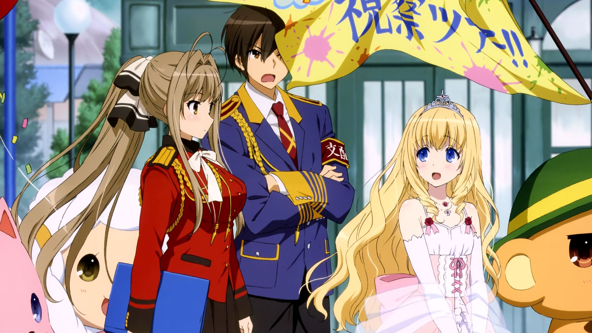 Isuzu Sento and friends at a festival HD Wallpaper