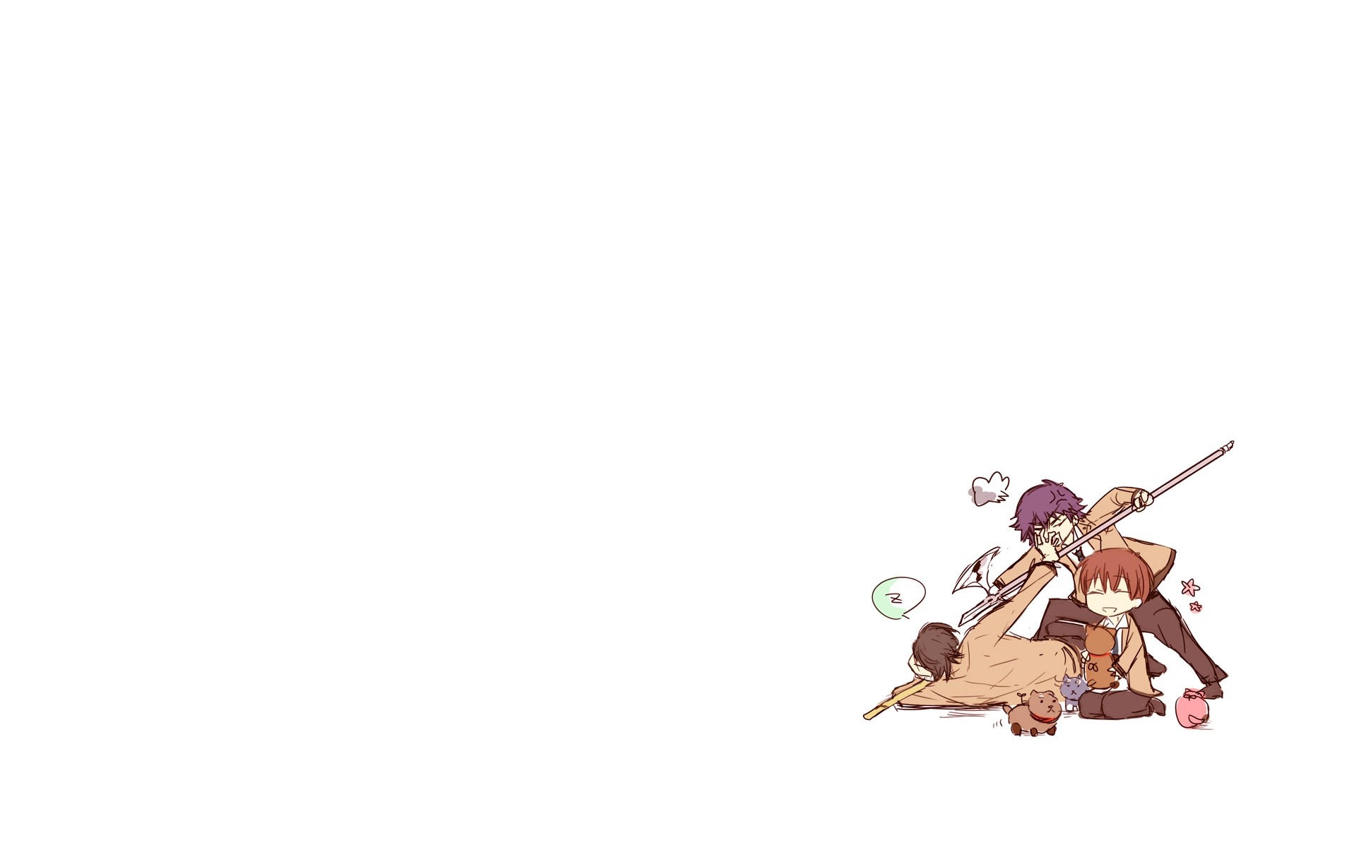 Noda from Angel Beats! with friends HD Wallpaper