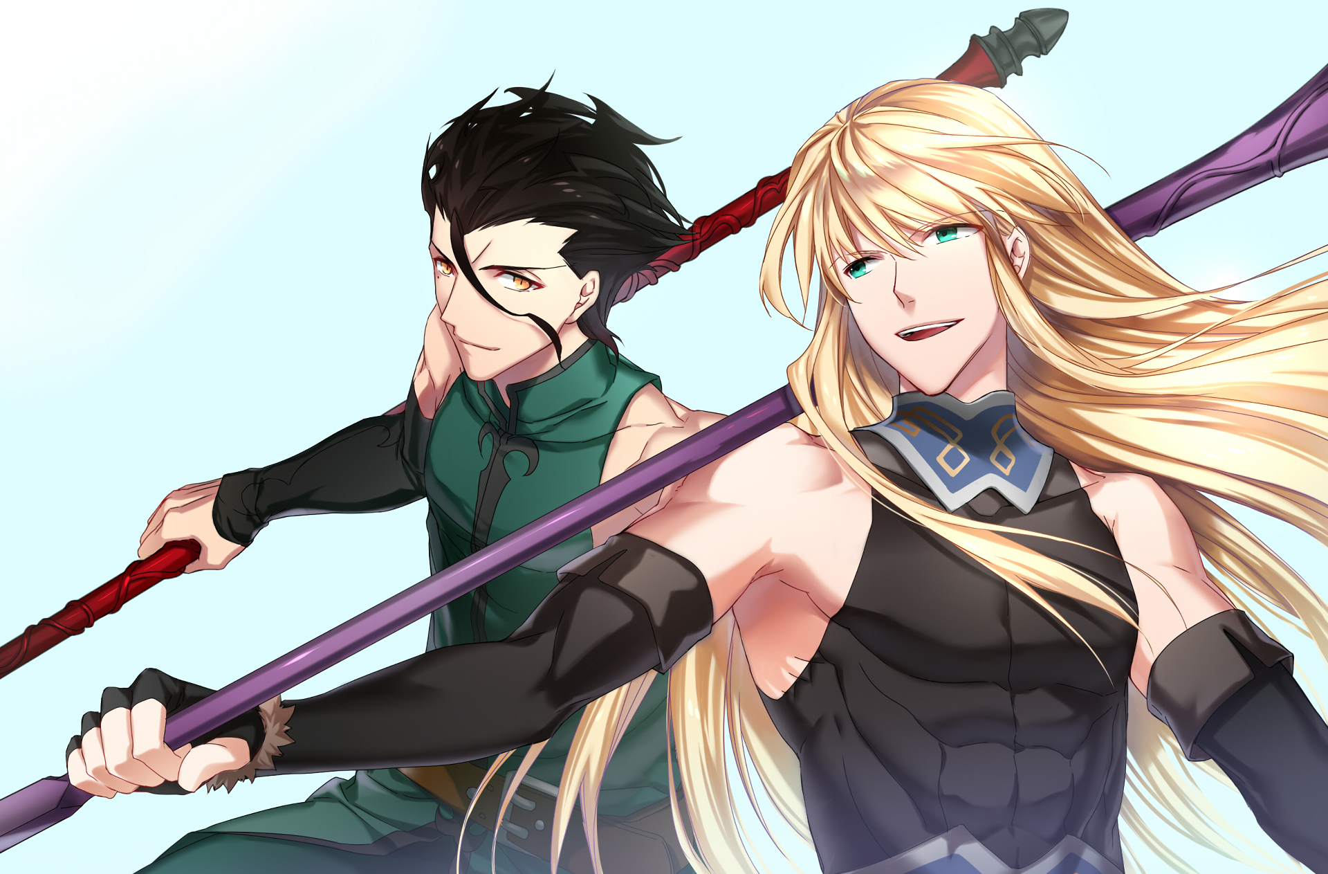 Two male Lancers from Fate/Zero HD Wallpaper