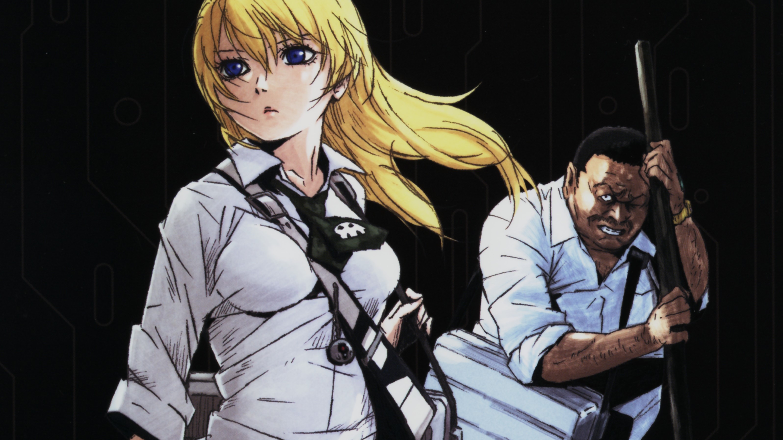 Himiko from Btooom! and a man HD Wallpaper