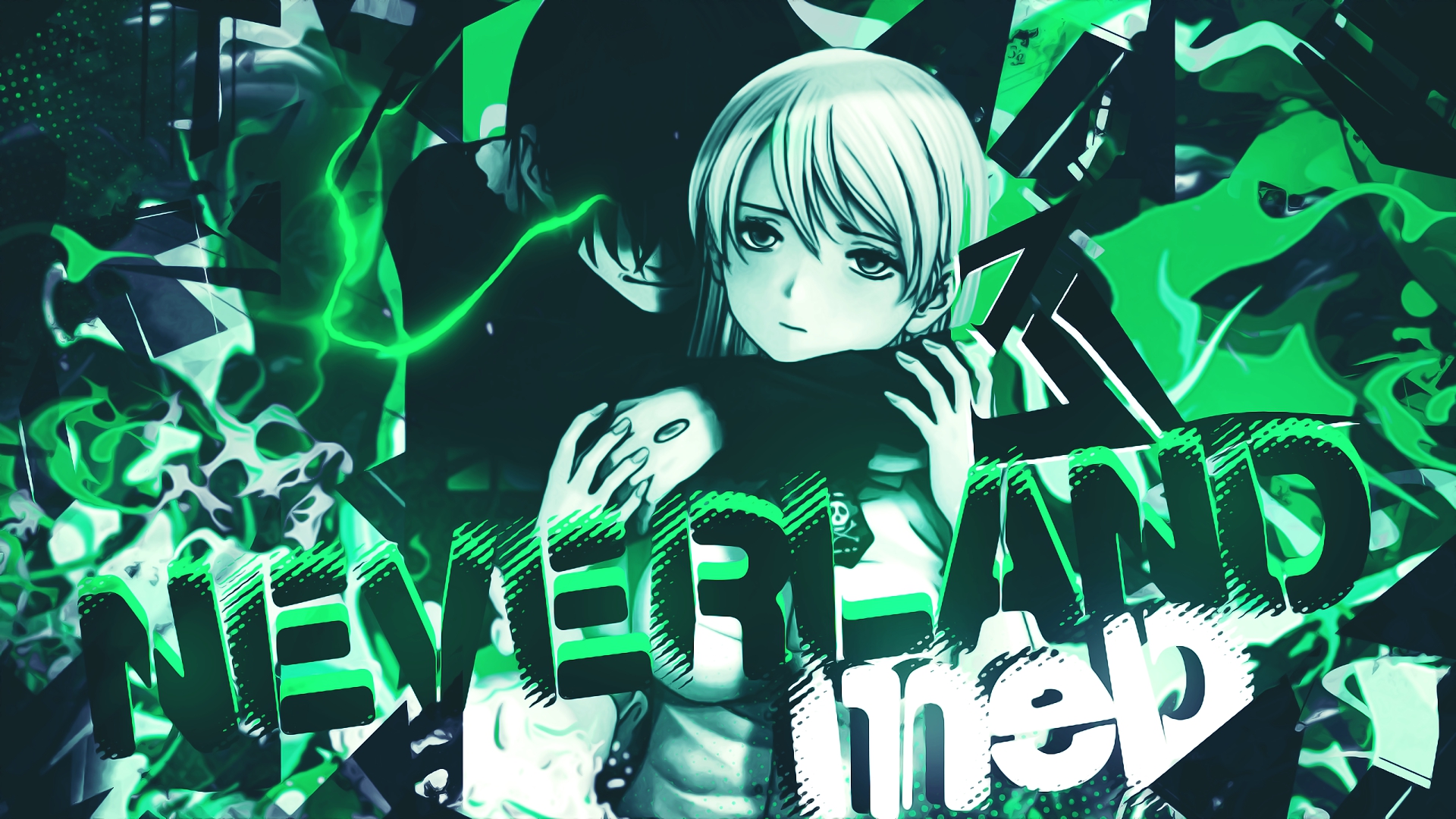 Himiko from Btooom! embracing a male character HD Wallpaper