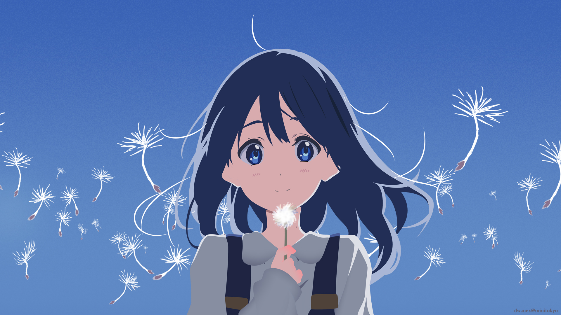 Tamako Kitashirakawa with Dandelions HD Wallpaper