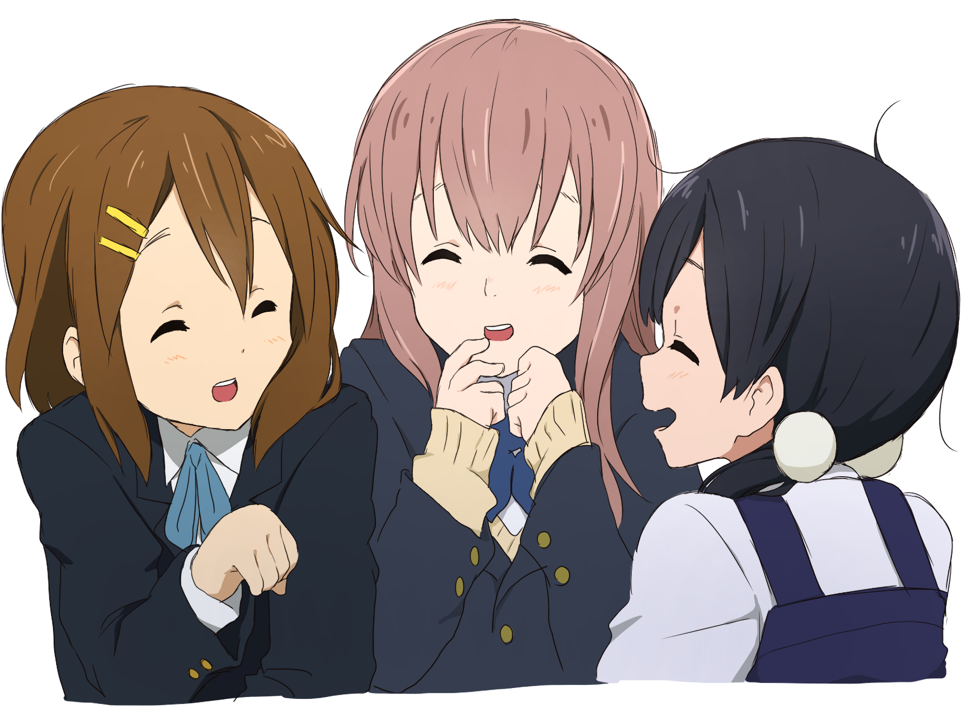 3 girls in school uniforms HD Wallpaper