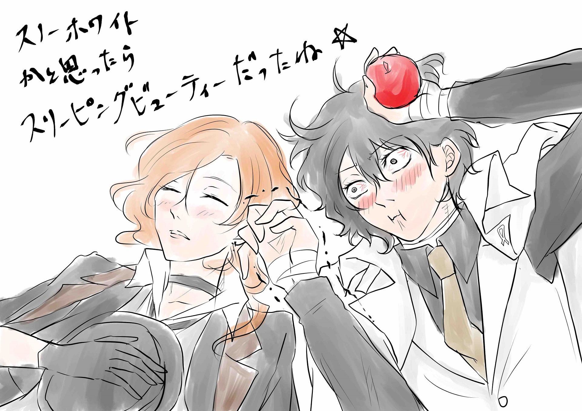 Chuuya Nakahara and Osamu Dazai from Bungo Stray Dogs HD Wallpaper