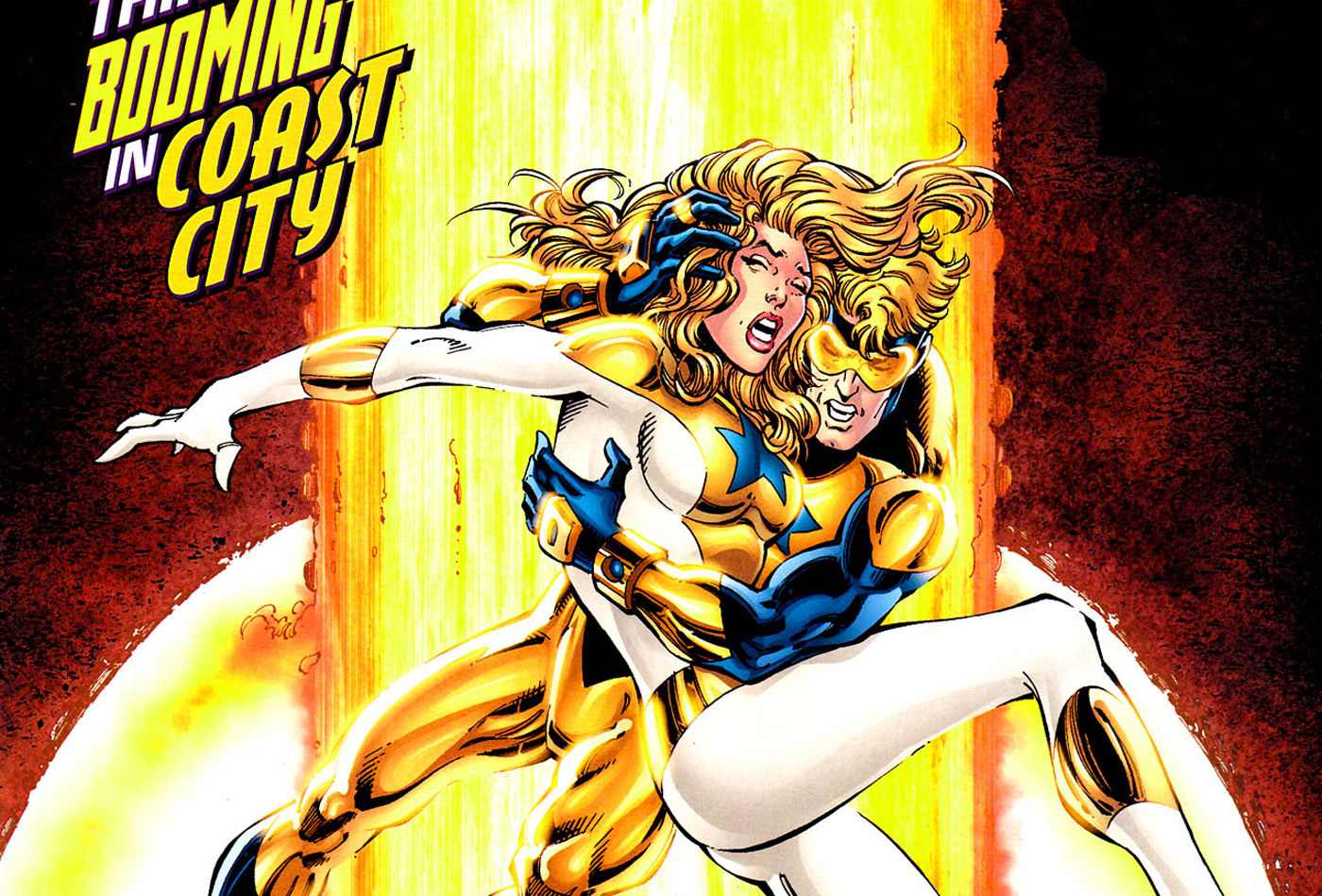 Booster Gold and Blue Beetle in Coast City HD Wallpaper