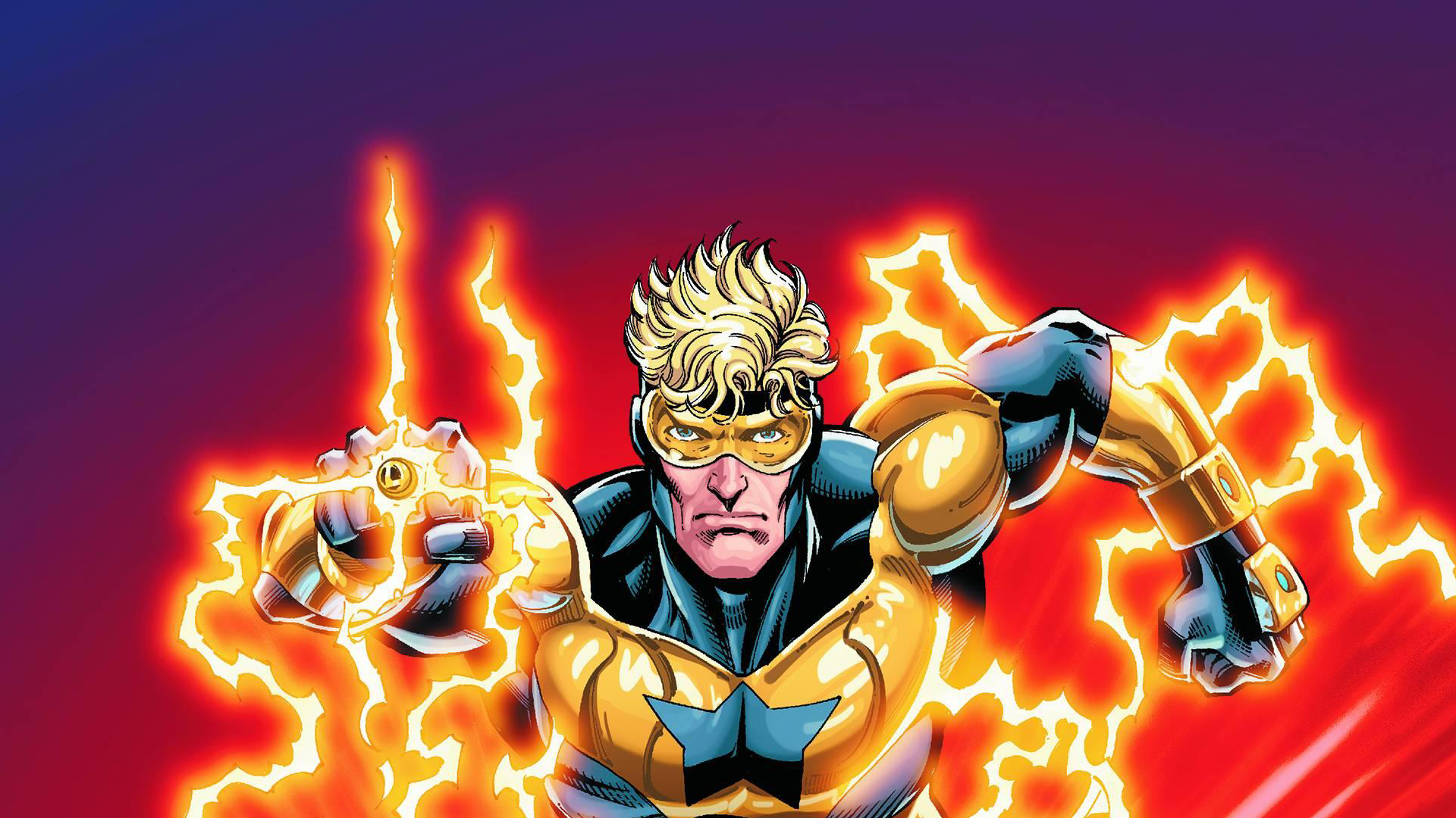 Booster Gold surrounded by lightning HD Wallpaper