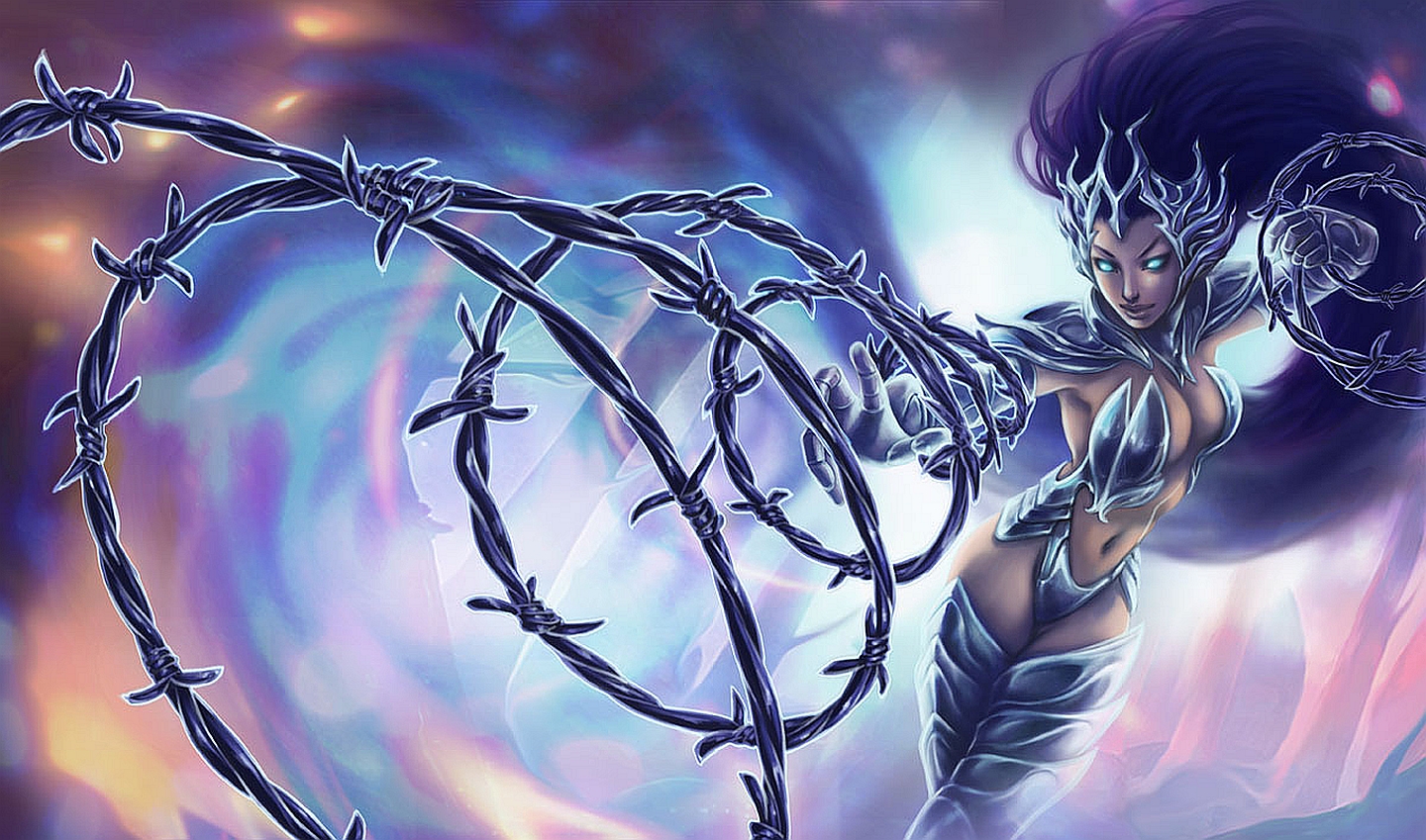 Zyra from League of Legends with barbed wire HD Wallpaper