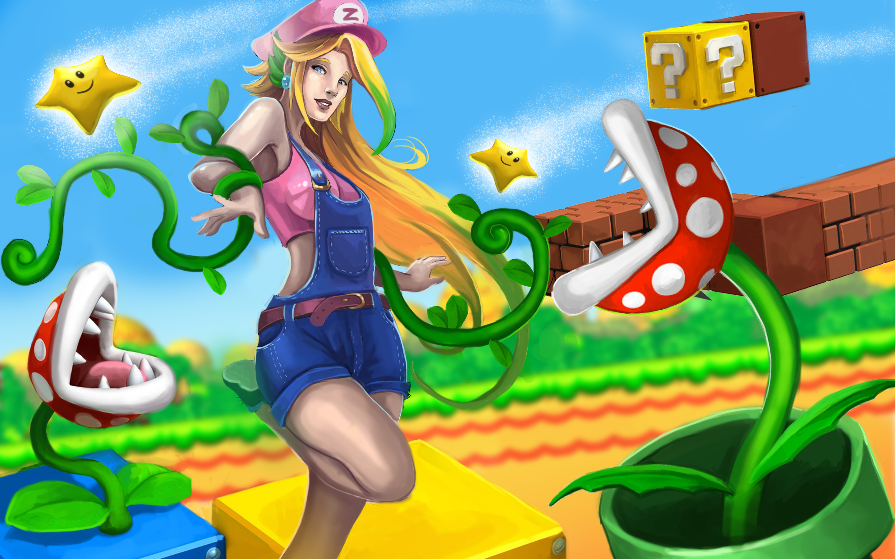 Zyra from League of Legends in Super Mario World HD Wallpaper