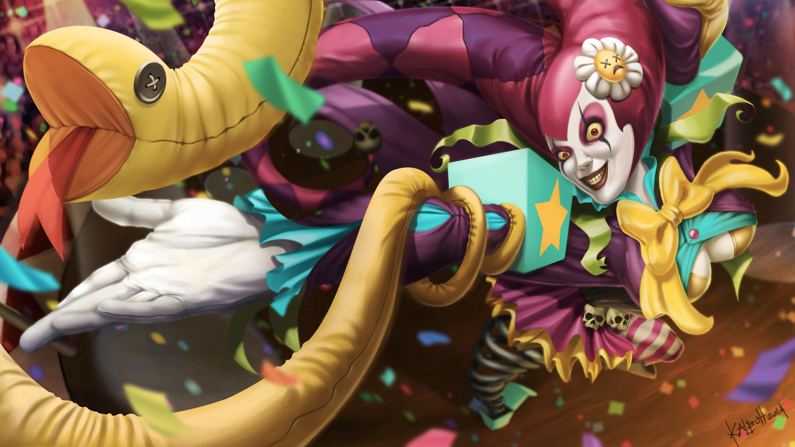 Zyra from League of Legends with a jack-in-the-box HD Wallpaper