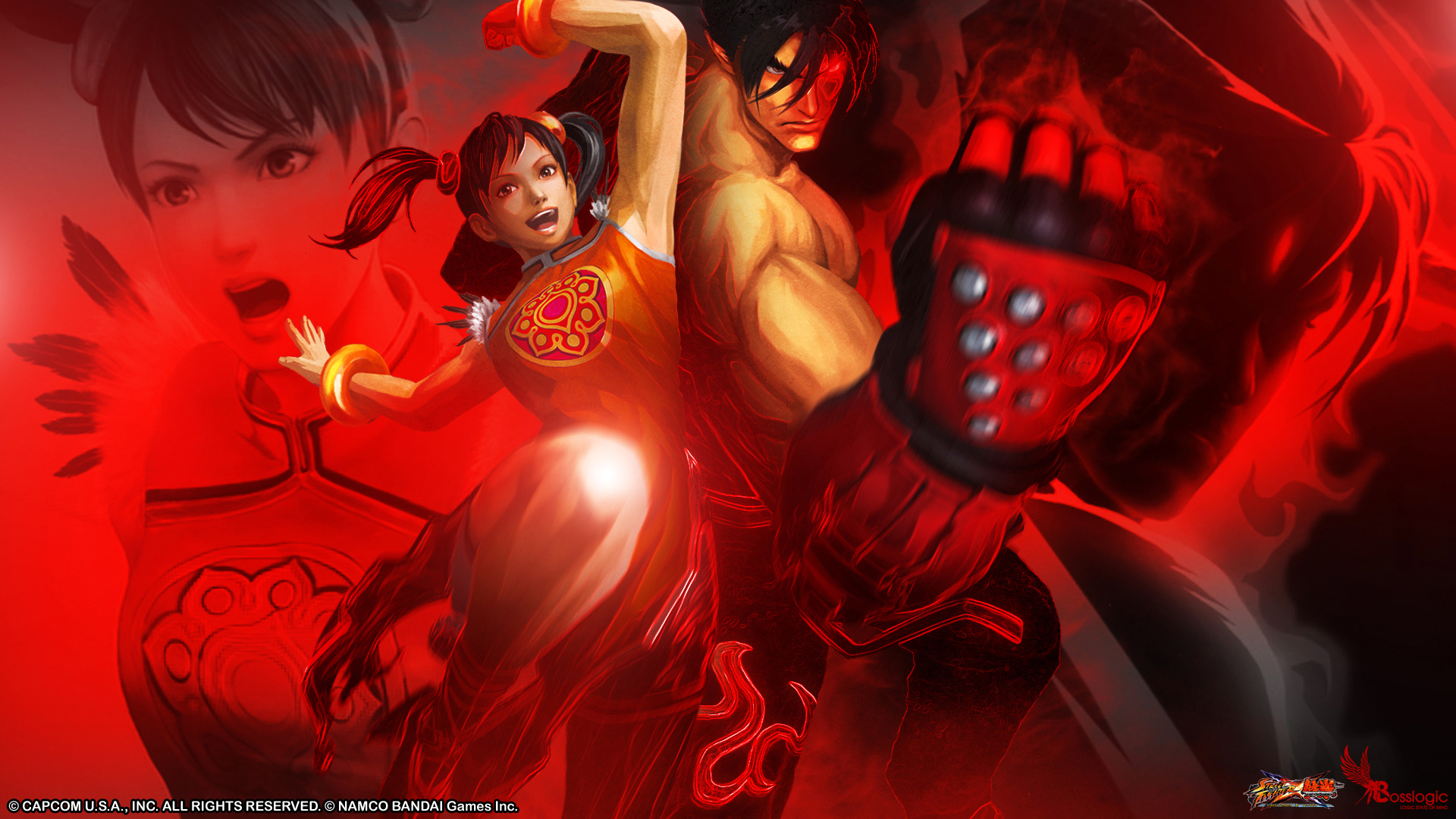 Jin Kazama and Chun-Li from Street Fighter x Tekken HD Wallpaper