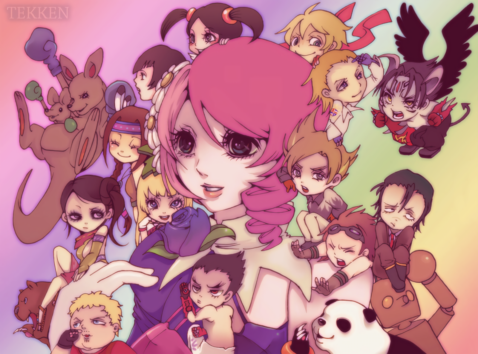 Tekken characters group illustration HD Wallpaper
