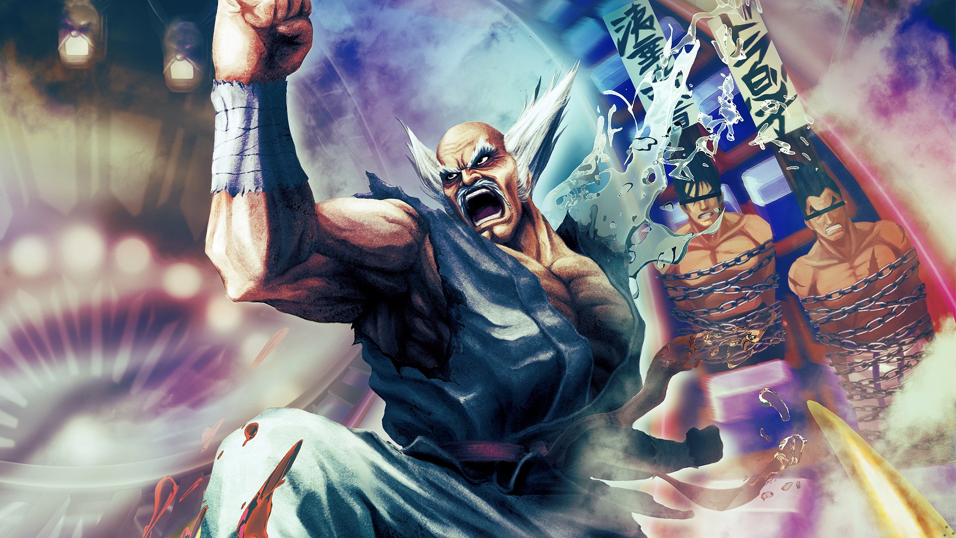Heihachi Mishima from Tekken with chained captives HD Wallpaper