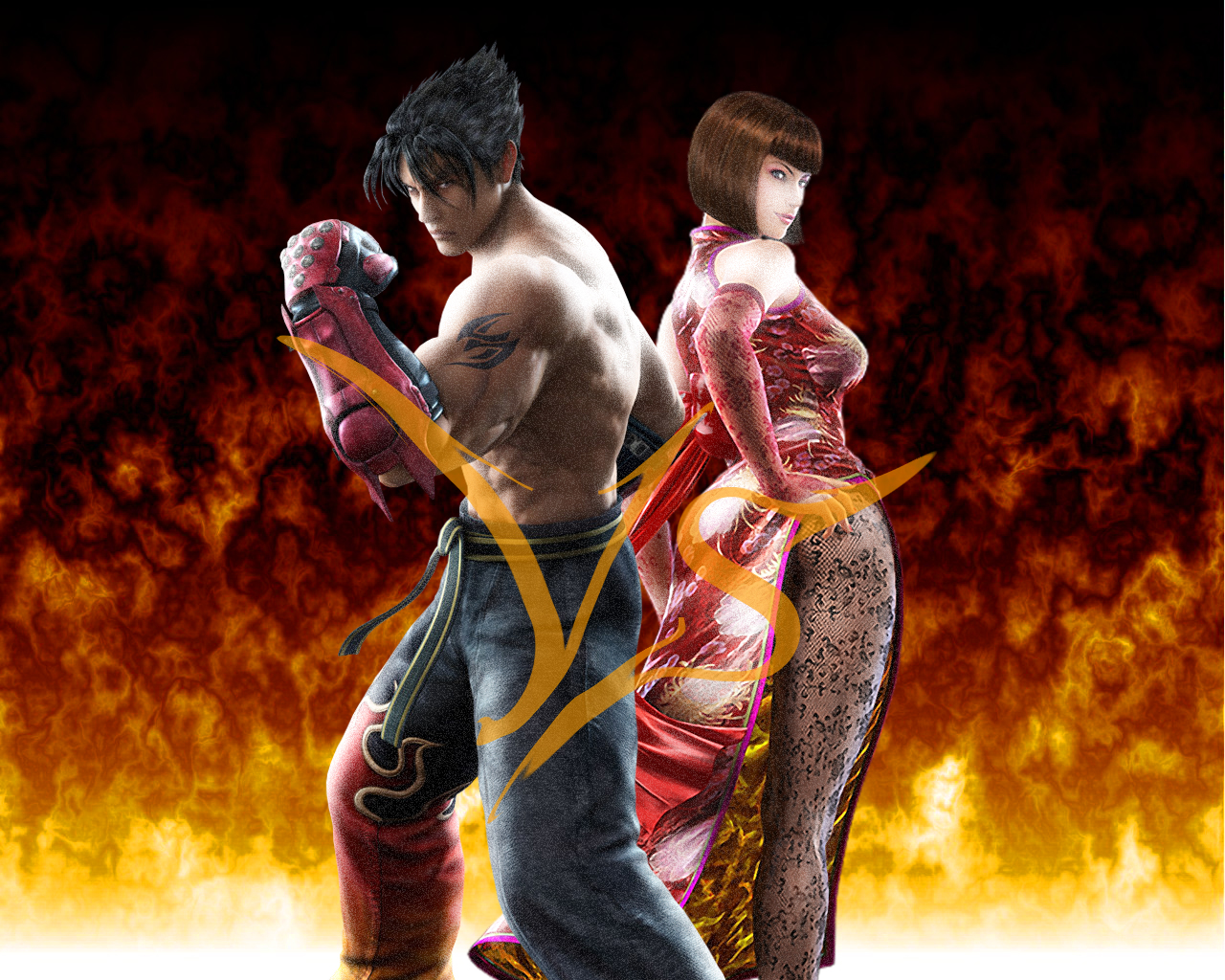 Jin Kazama and Nina Williams from Tekken HD Wallpaper