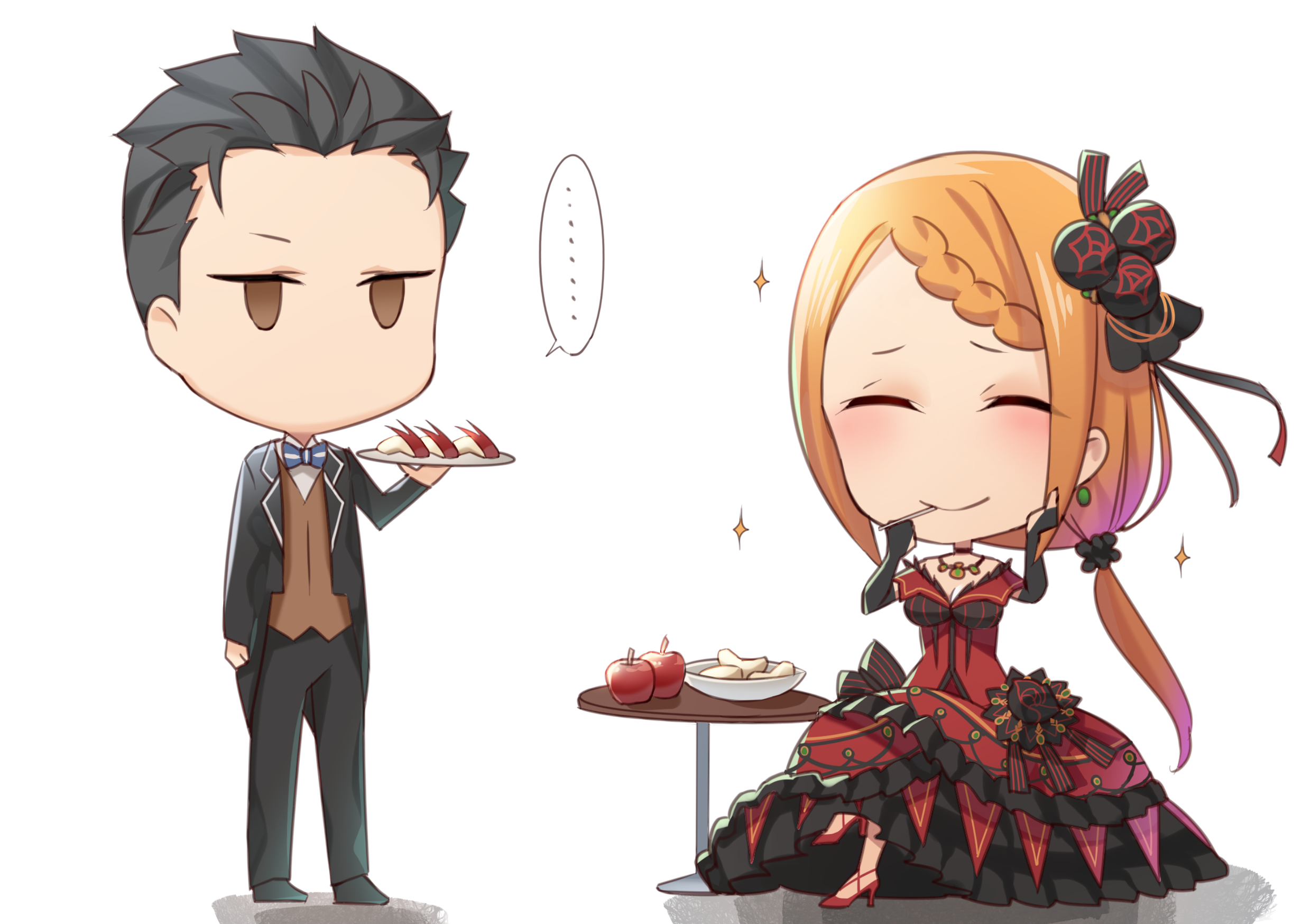 Subaru Natsuki and Priscilla Barielle from Re:Zero HD Wallpaper