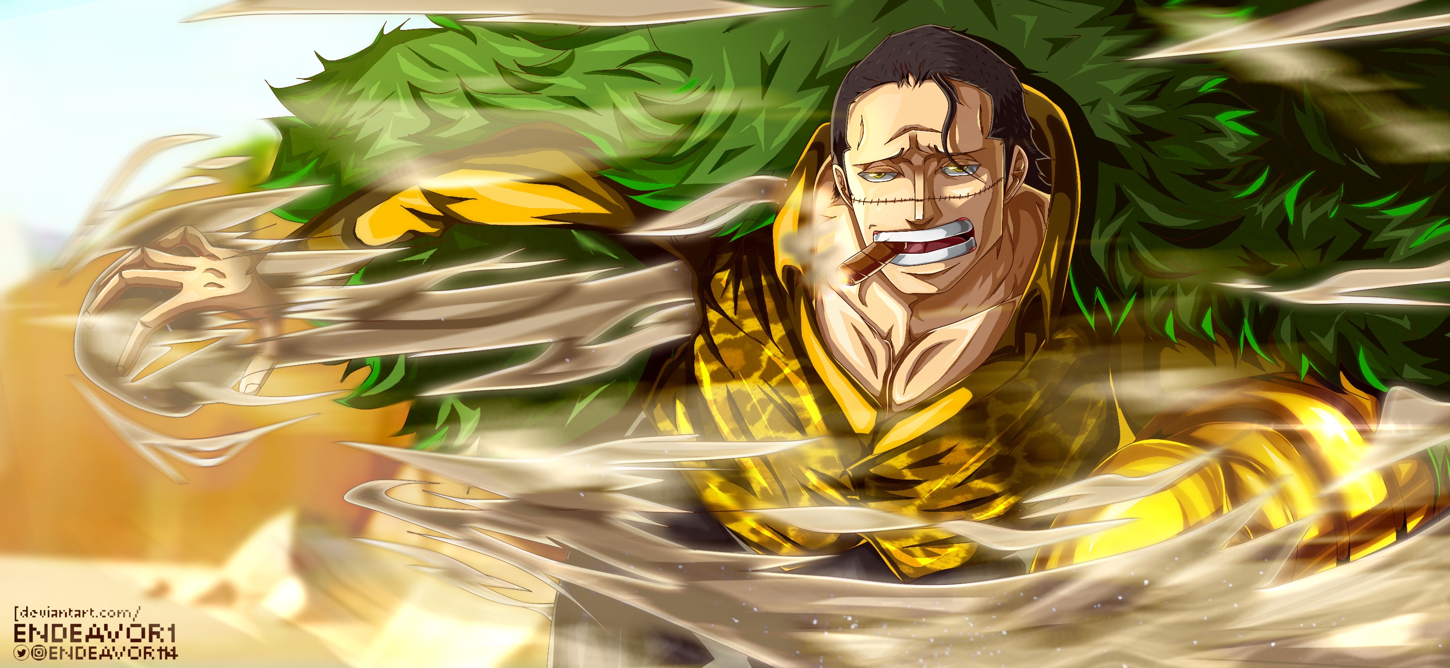 Crocodile from One Piece HD Wallpaper