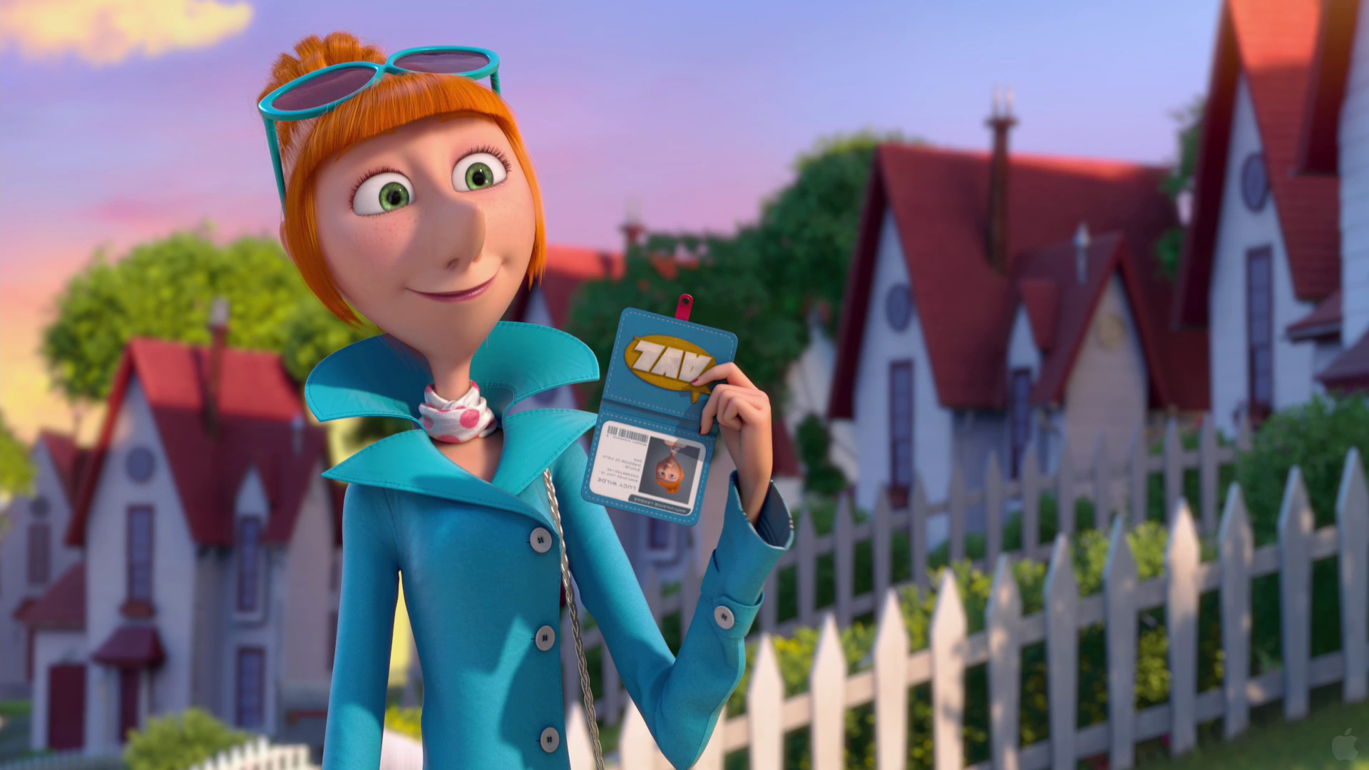 Lucy Wilde from Despicable Me holding an ID badge HD Wallpaper