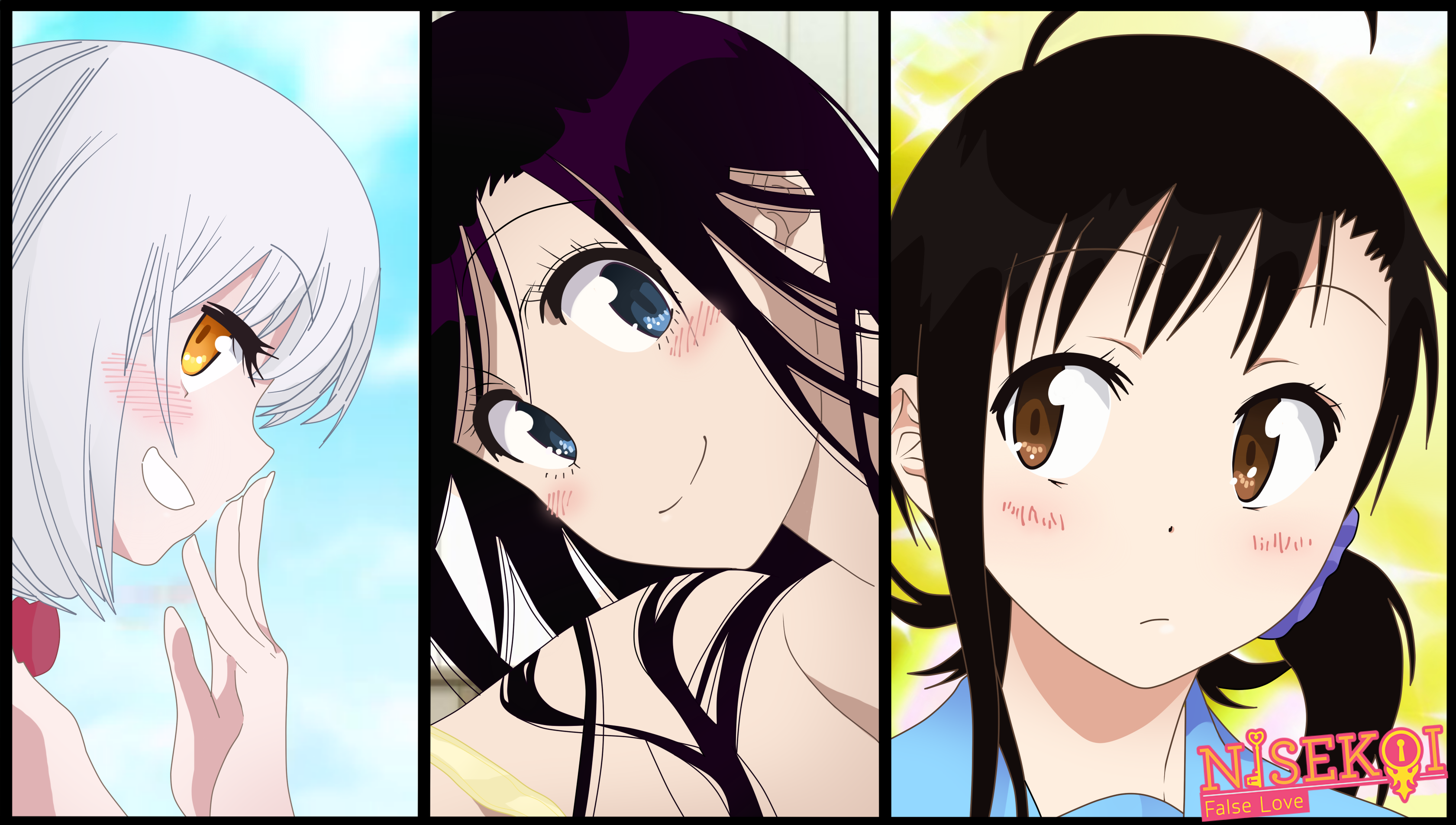 Nisekoi: False Love - Chitoge, Kosaki, and Haru HD Wallpaper