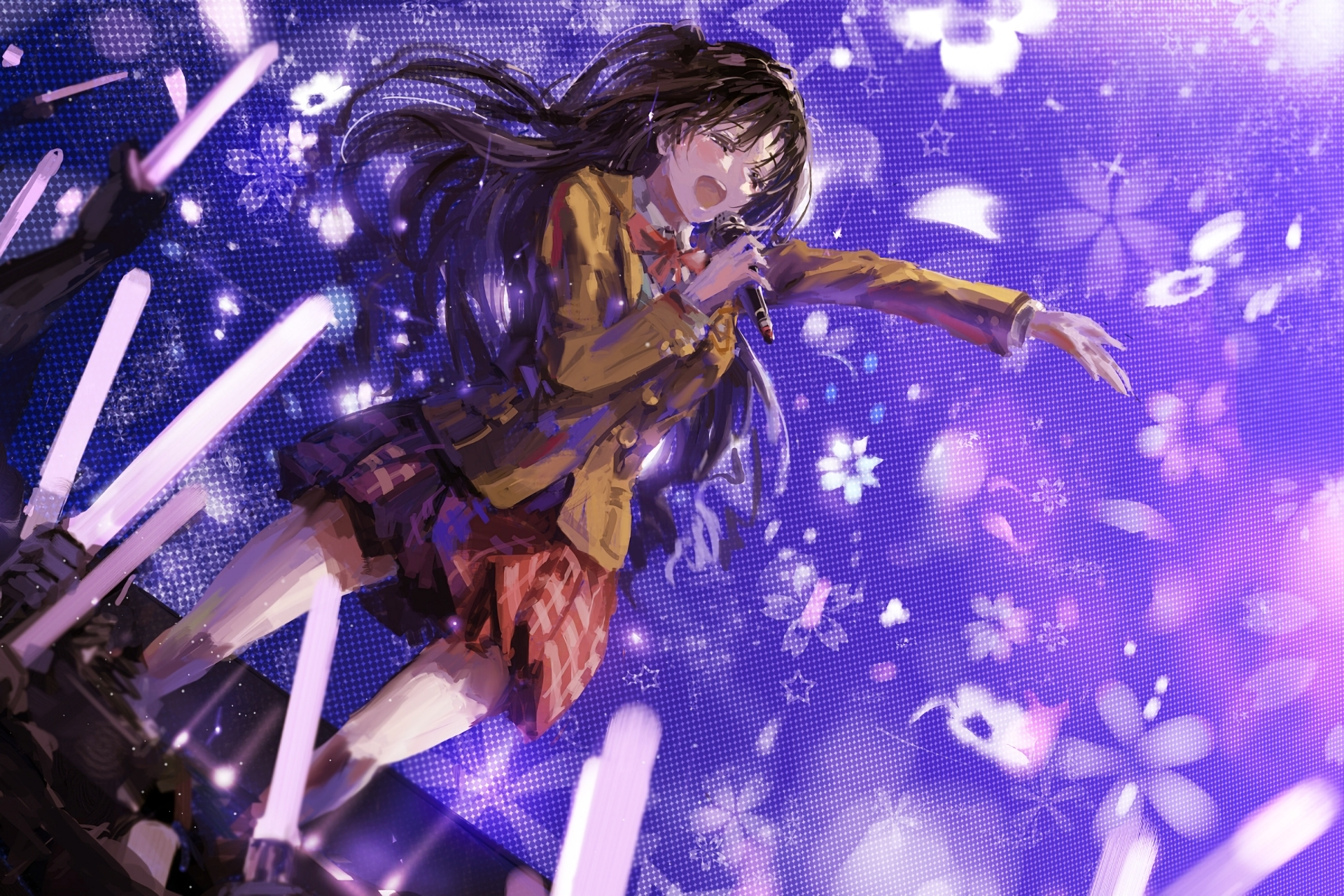 Uzuki Shimamura performing on stage HD Wallpaper