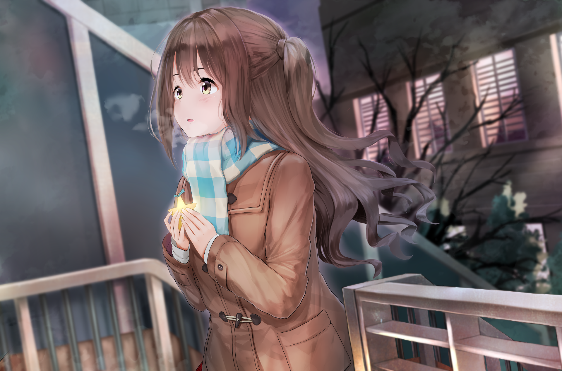 Uzuki Shimamura holding a star HD Wallpaper