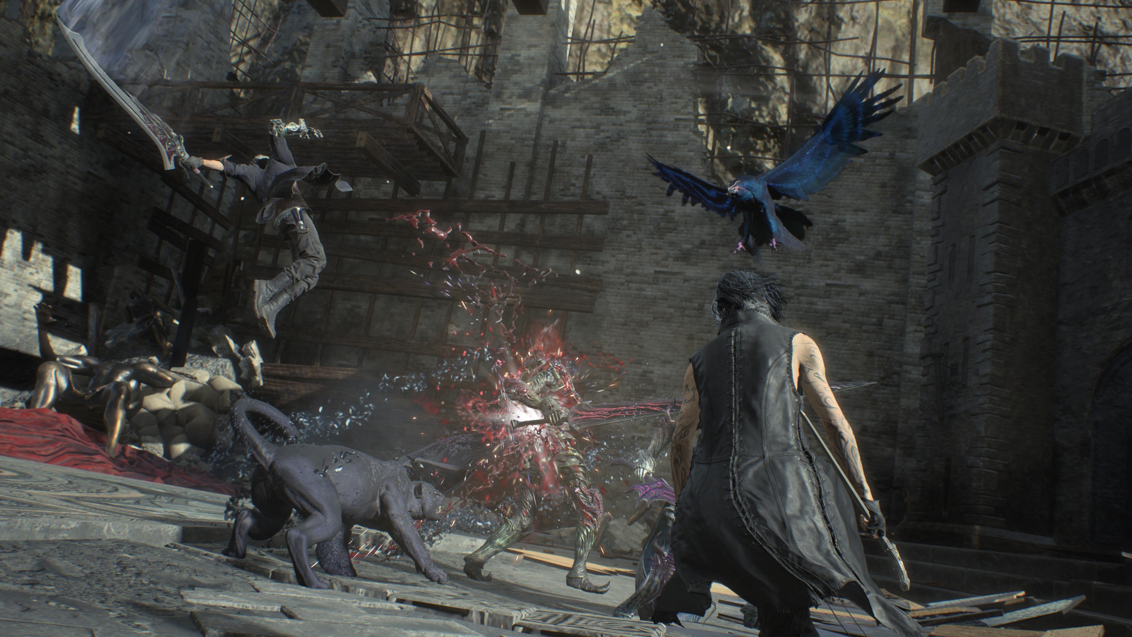 V from Devil May Cry 5 fighting demons HD Wallpaper