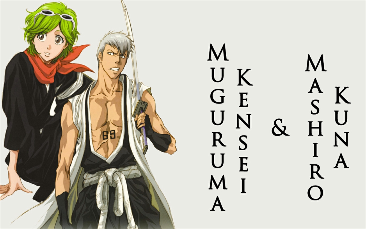 Mashiro Kuna and Muguruma from Bleach HD Wallpaper