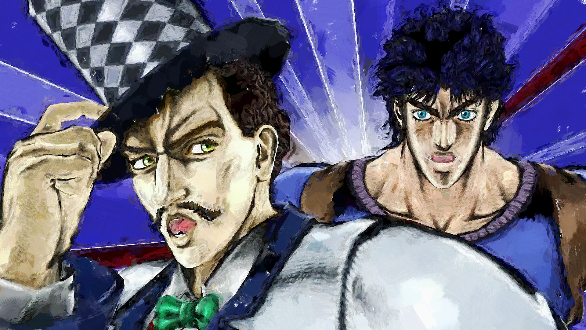 Jonathan Joestar and George Joestar I from JoJo's Bizarre Adventure HD Wallpaper