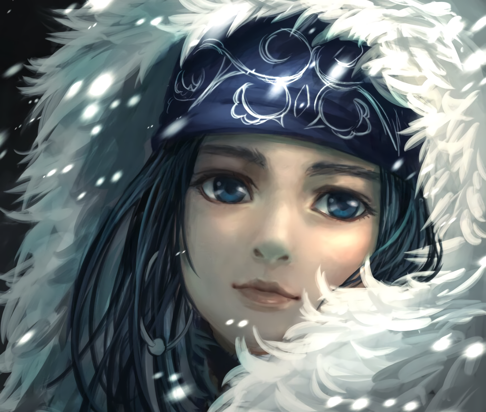 Asirpa from Golden Kamuy in snow HD Wallpaper