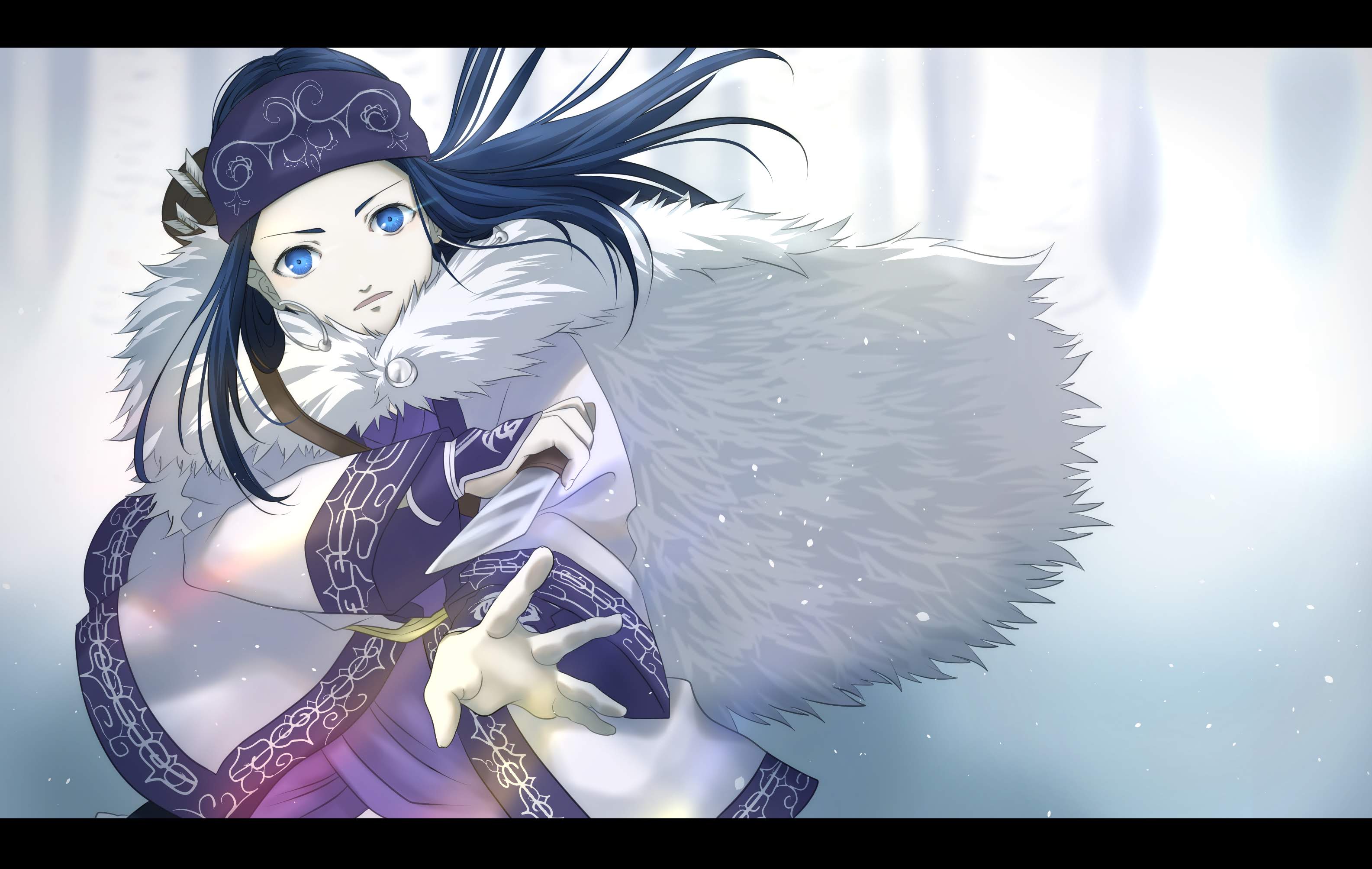 Asirpa from Golden Kamuy in winter attire HD Wallpaper