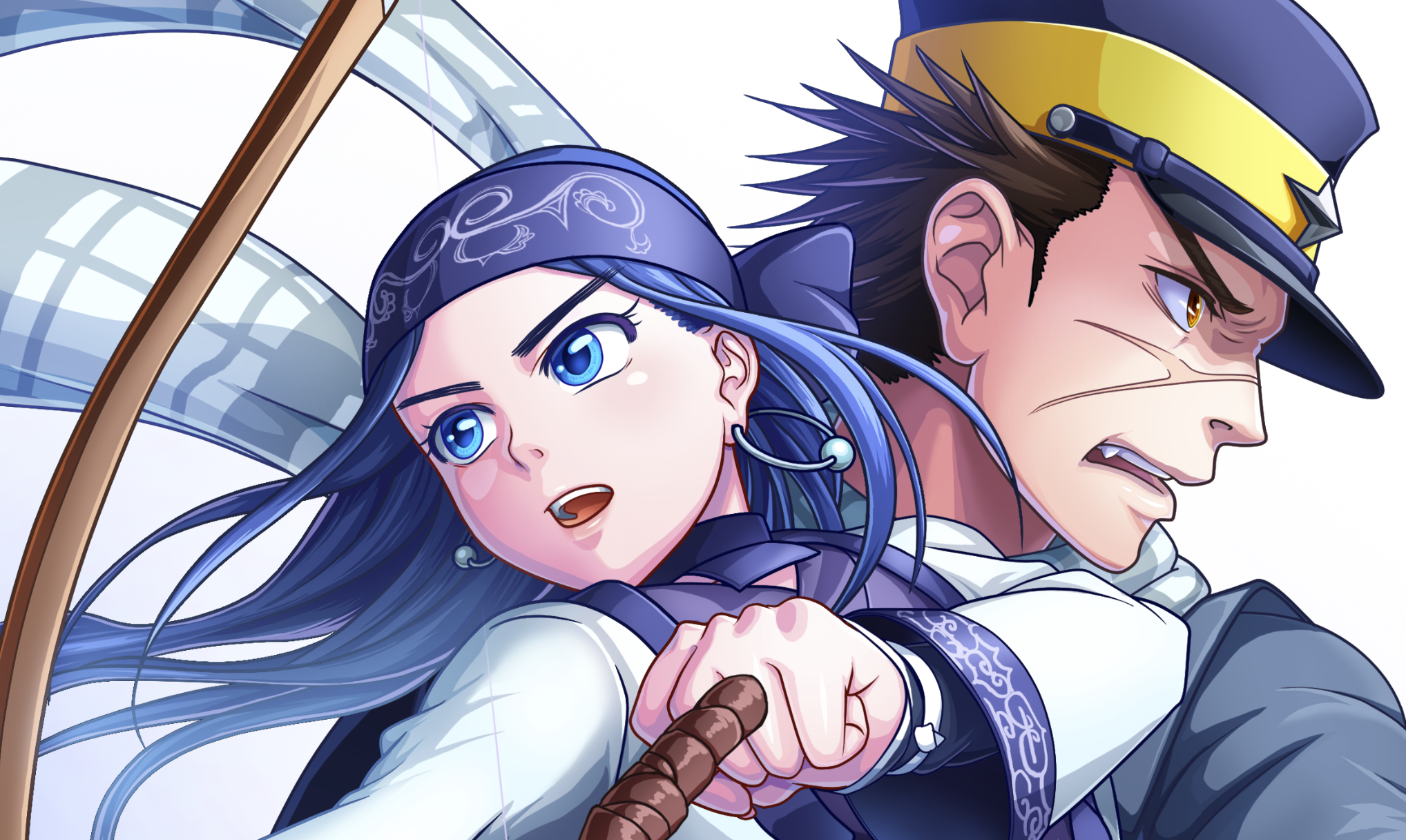 Asirpa and Sugimoto from Golden Kamuy HD Wallpaper