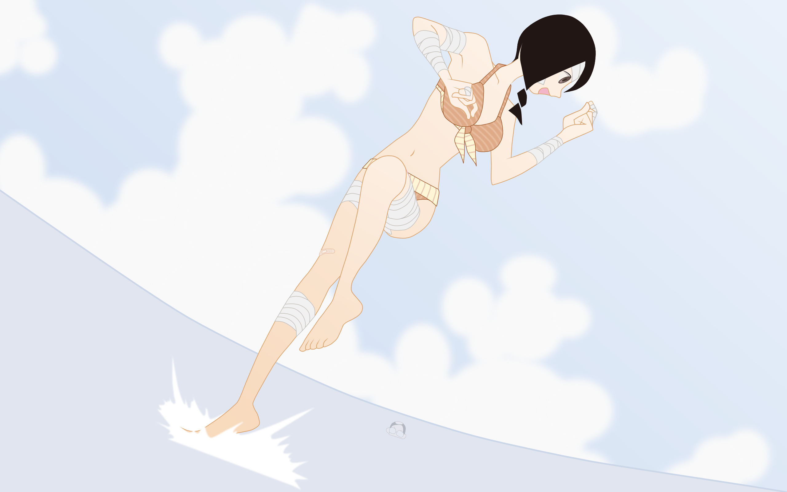 Abiru Kobushi running down a slope HD Wallpaper