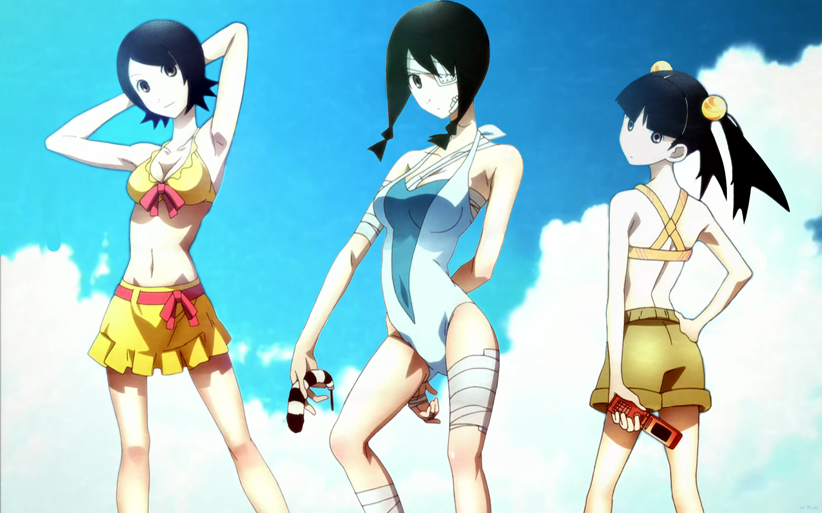 Abiru Kobushi from Nisemonogatari HD Wallpaper