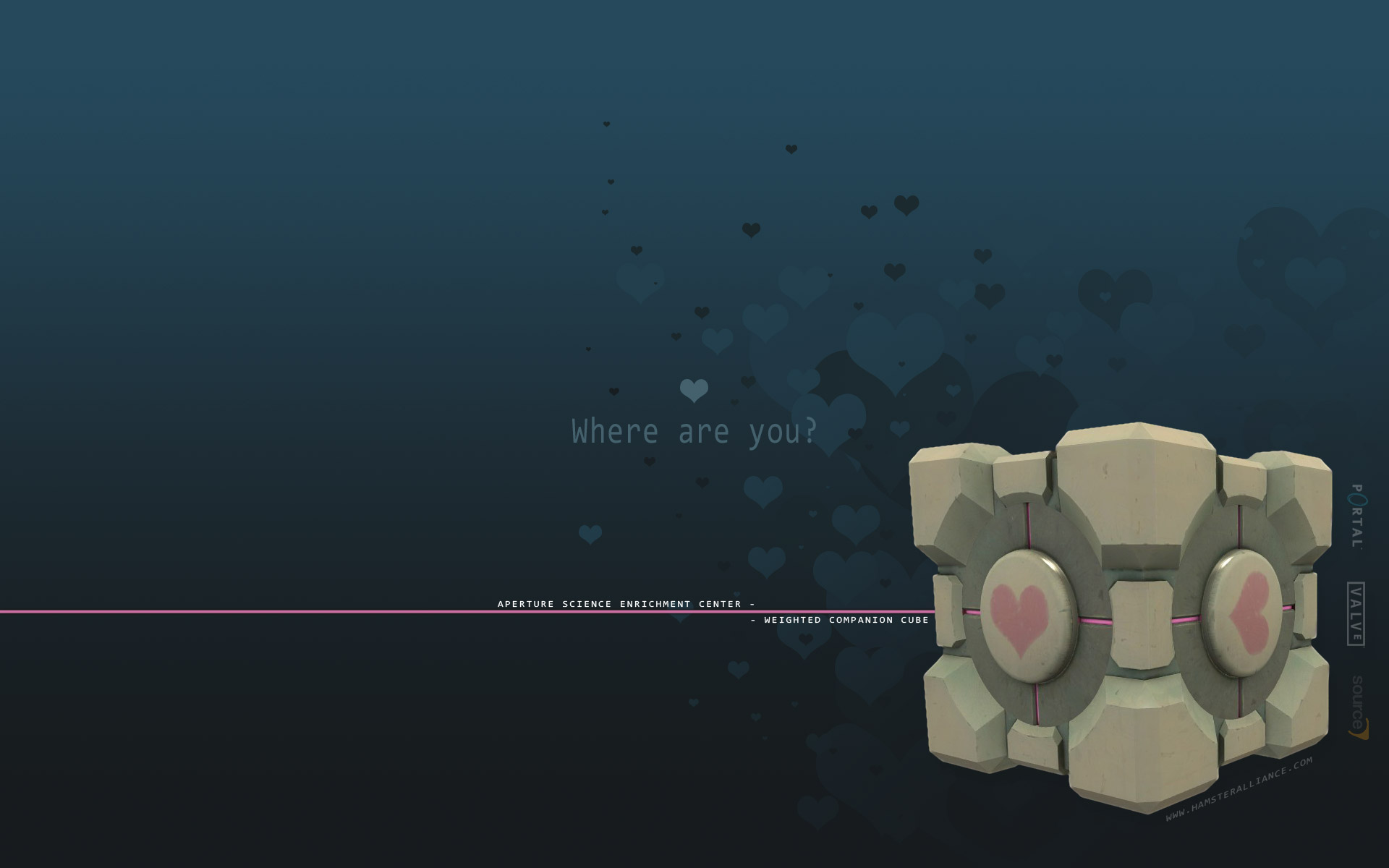 Companion Cube from Portal HD Wallpaper