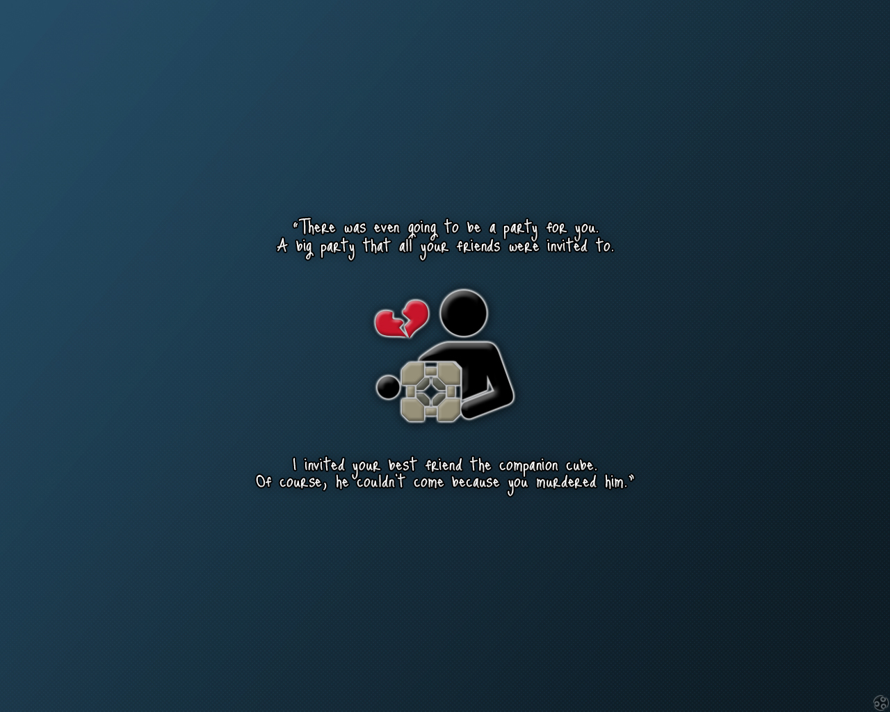 Companion Cube from Portal with broken heart HD Wallpaper