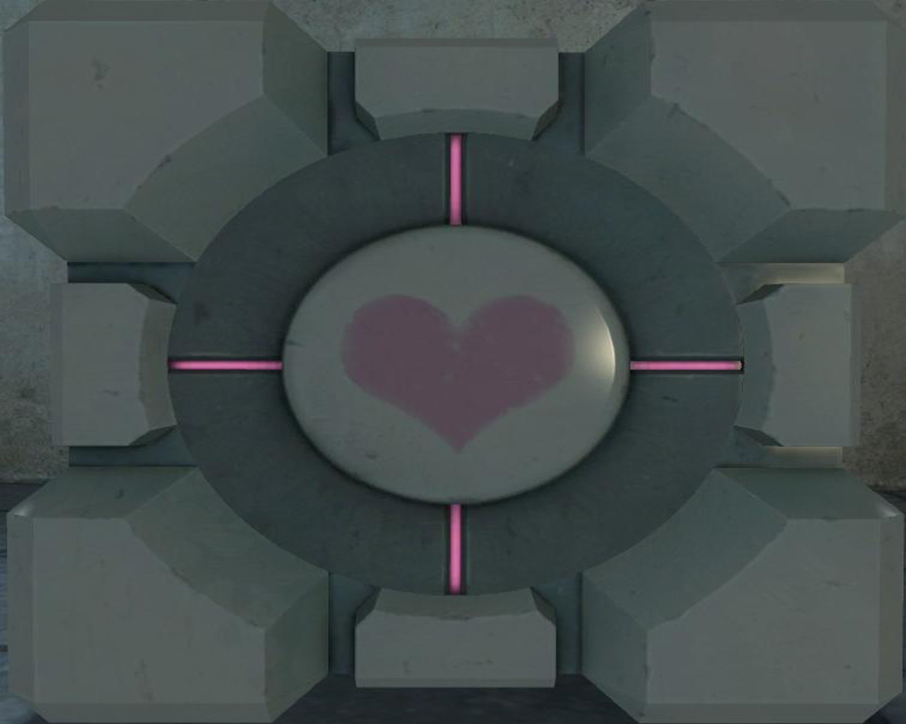 Companion Cube from Portal HD Wallpaper