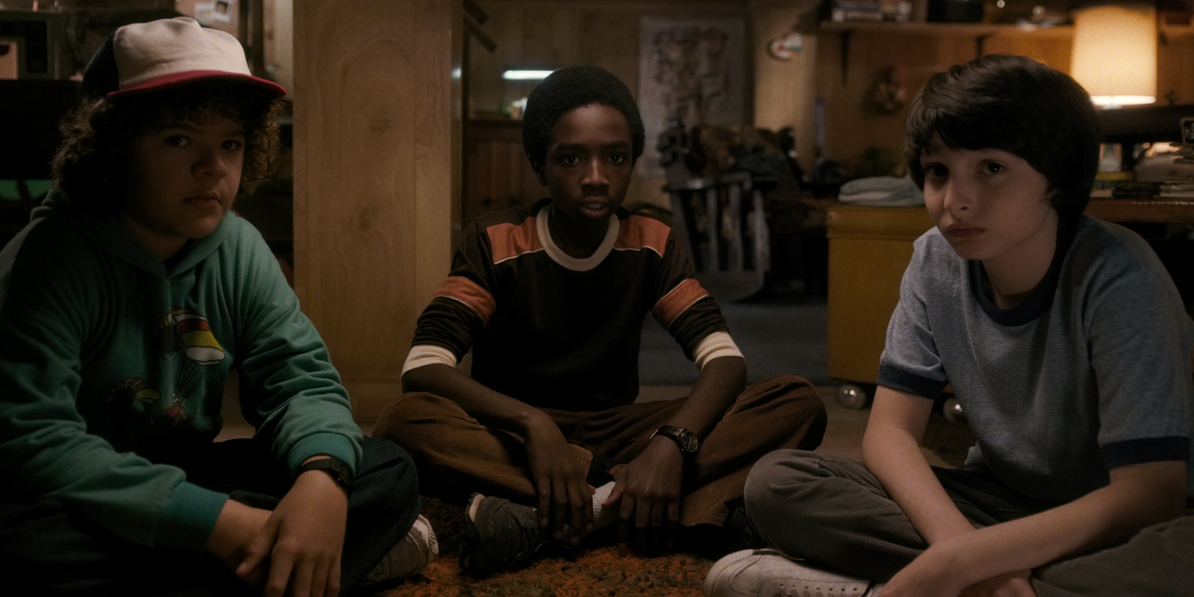 Dustin Henderson, Lucas Sinclair, and Mike Wheeler from Stranger Things HD Wallpaper