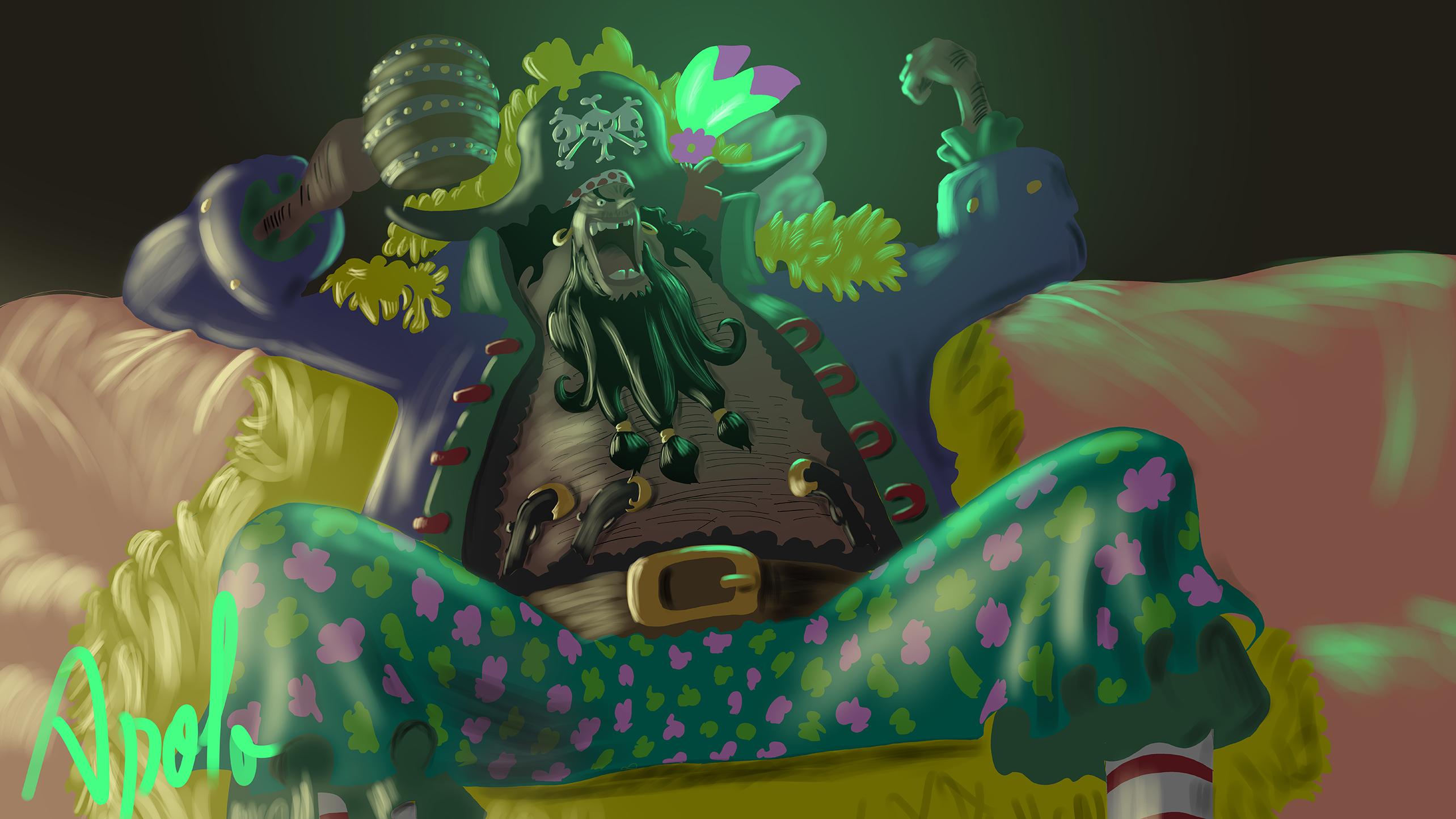 Marshall D. Teach from One Piece HD Wallpaper
