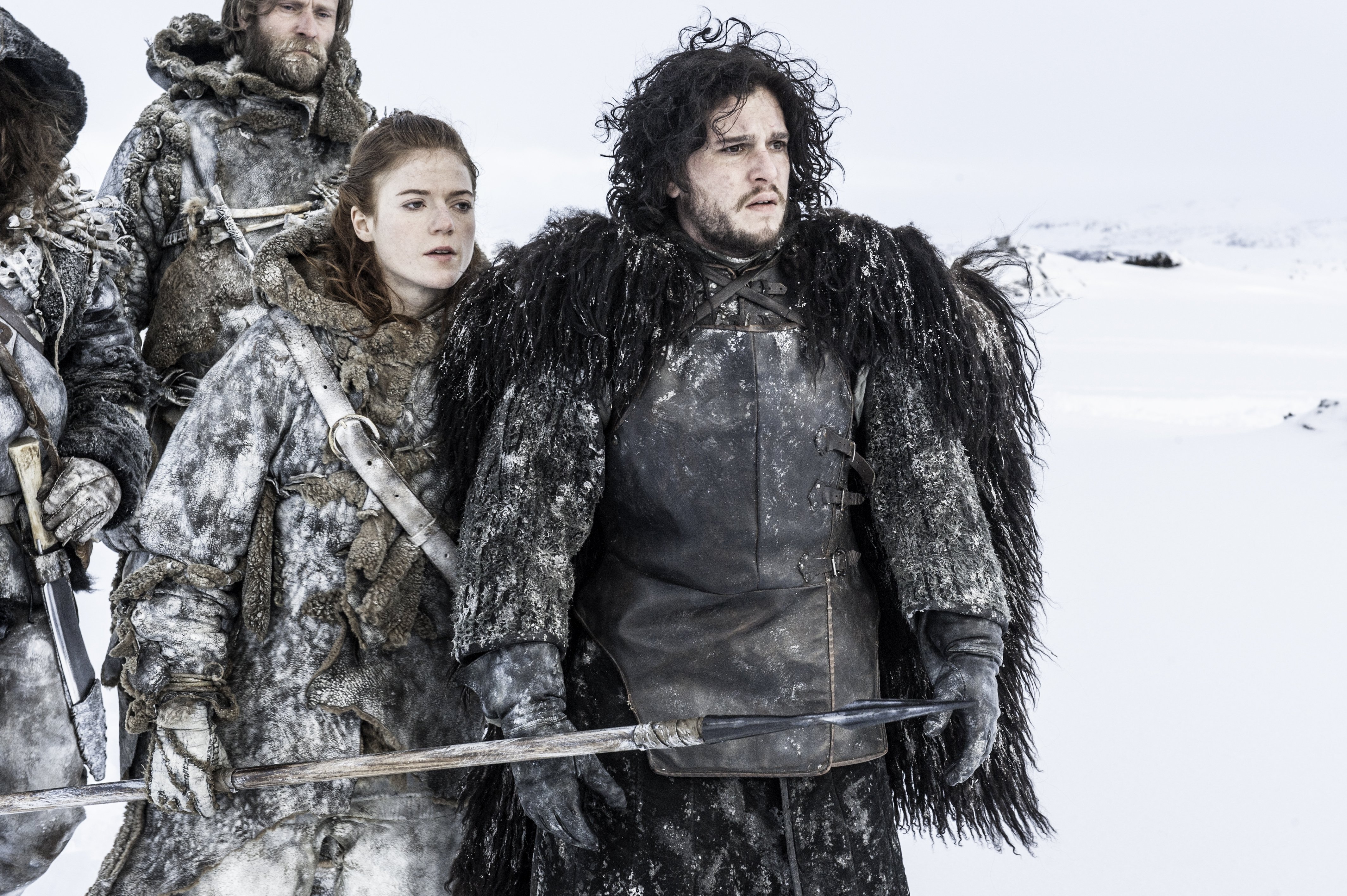 Ygritte and Jon Snow from Game of Thrones in the snow HD Wallpaper