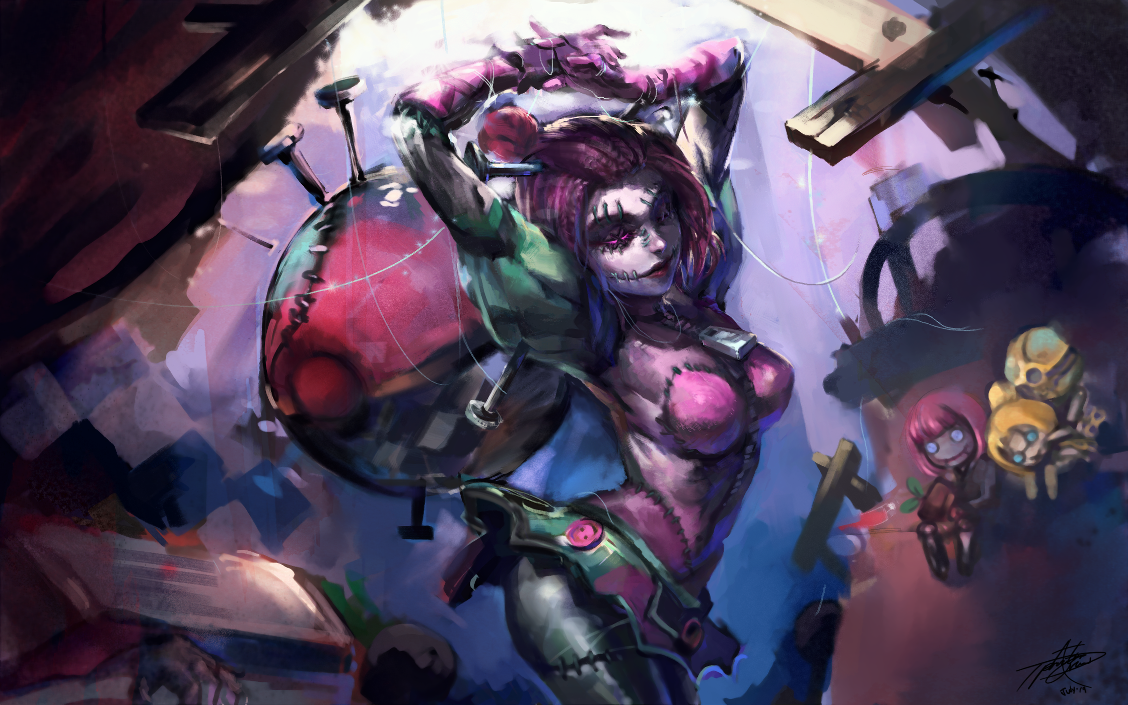 Orianna from League of Legends as a doll HD Wallpaper